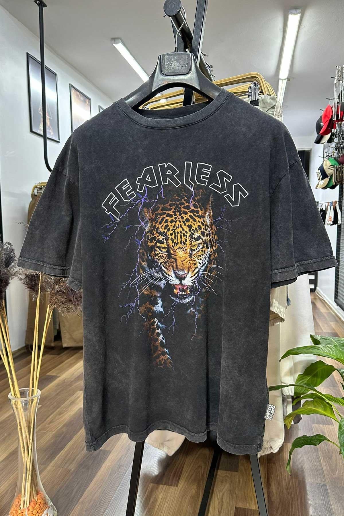 Yıkamalı Arkası Düz T-Shirt