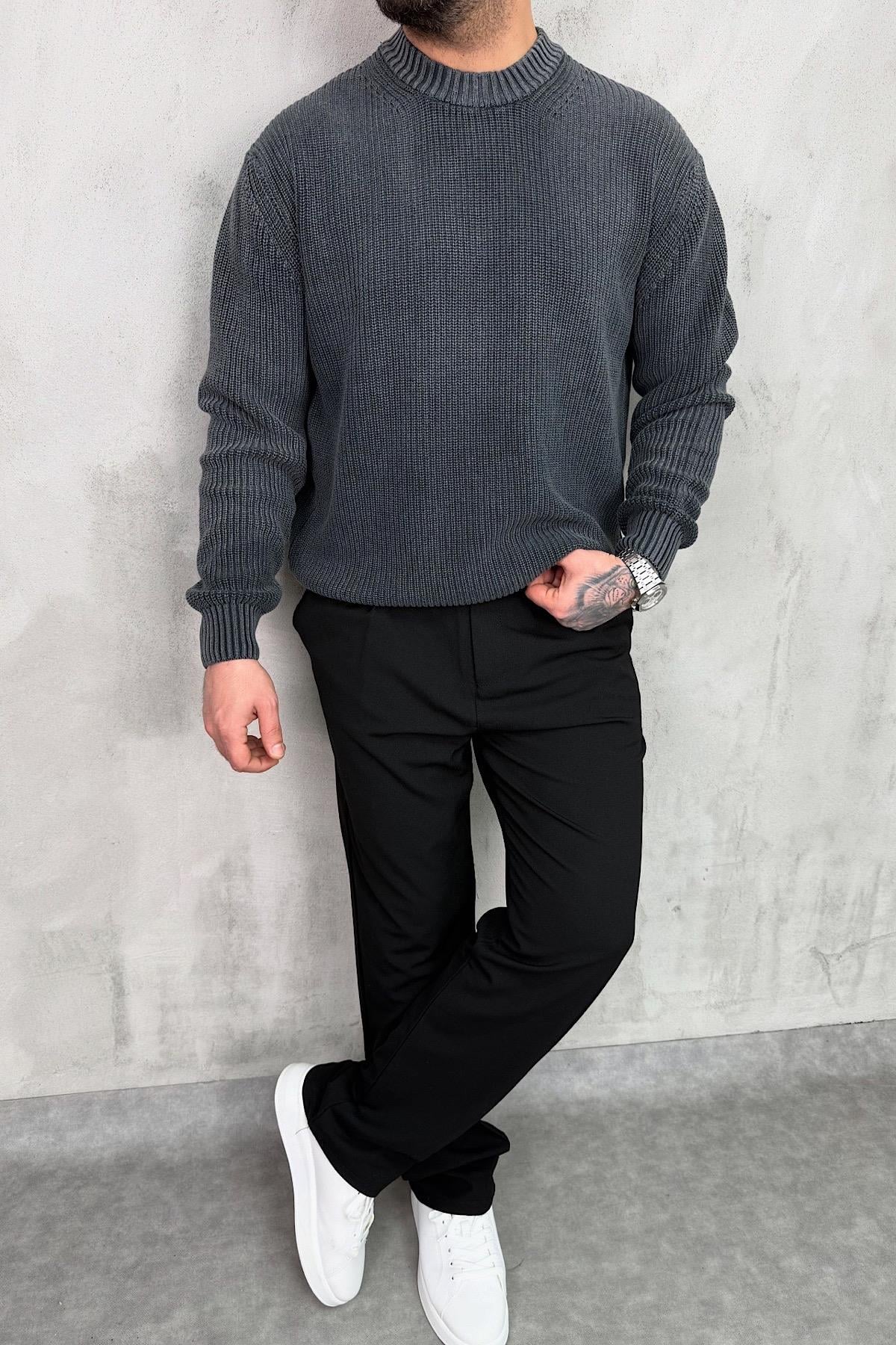 Yıkamalı Örme Kazak