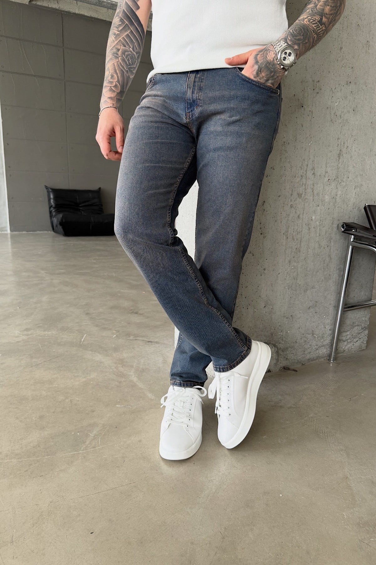 Yıkamalı Regular Jean