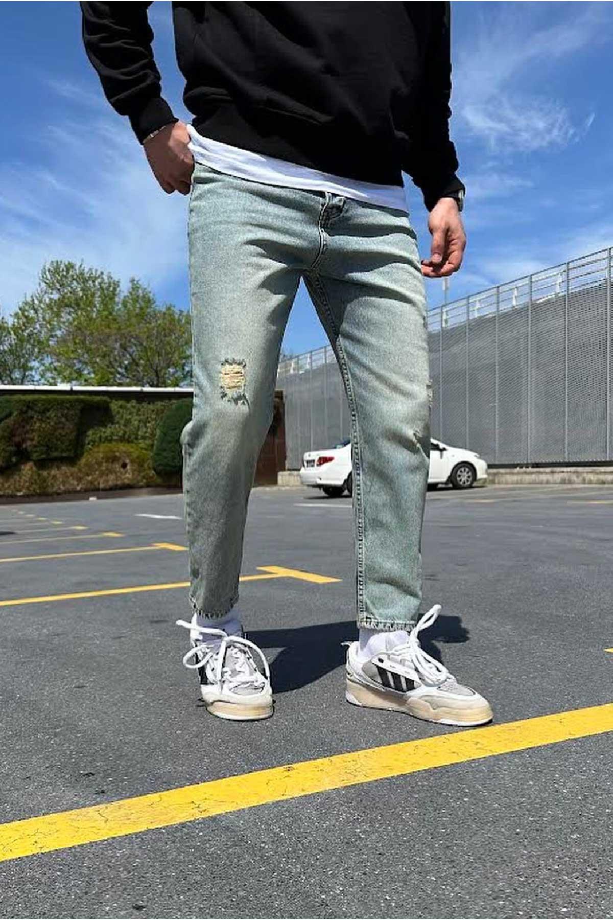 Yırtık Detaylı Boyfriend Pantolon