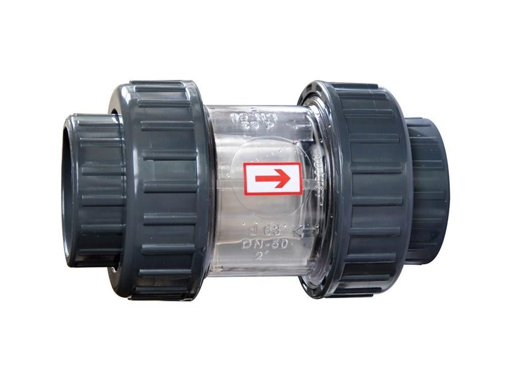 Gemaş PVC Yaylı Çekvalf Şeffaf 50mm