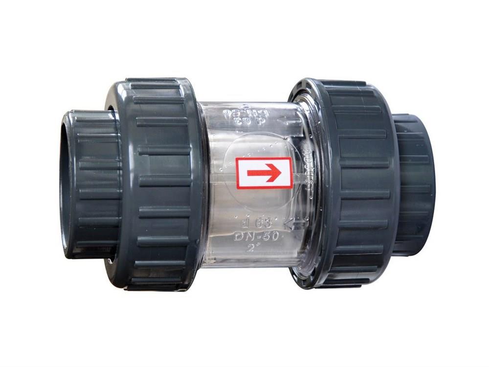 Gemaş PVC Yaylı Çekvalf Şeffaf 63mm