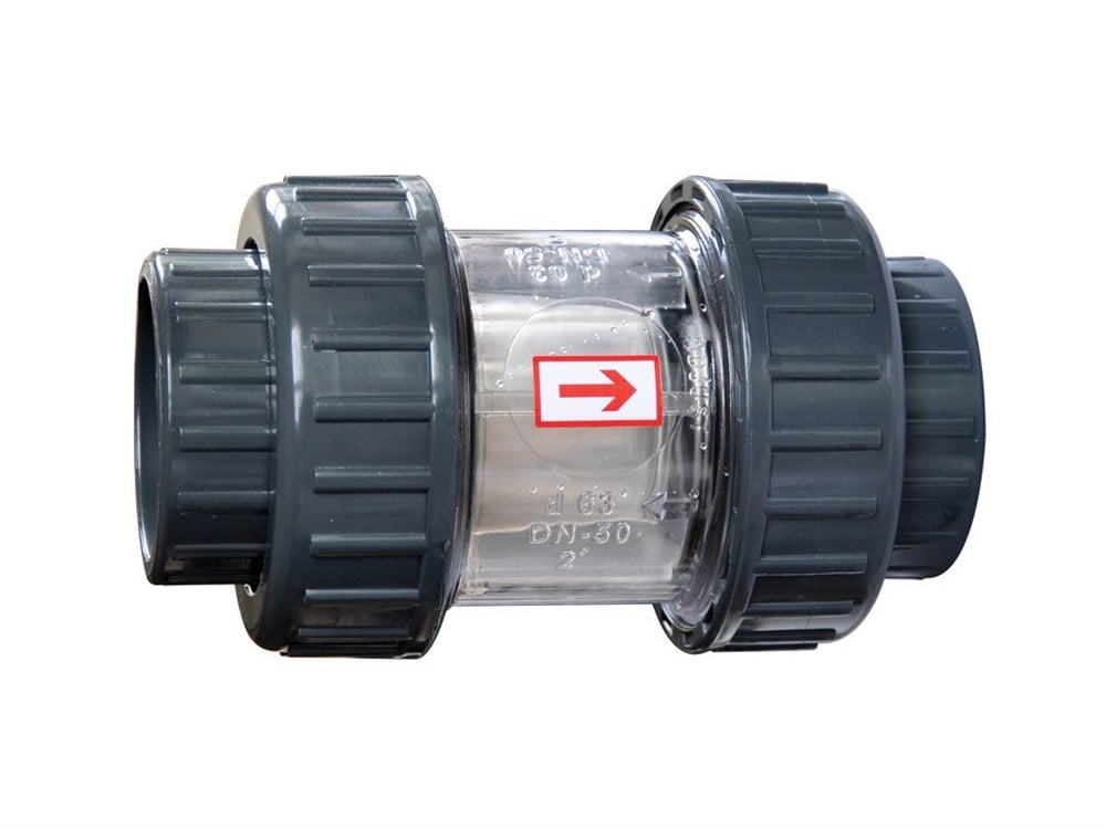Gemaş PVC Yaylı Çekvalf Şeffaf 90mm