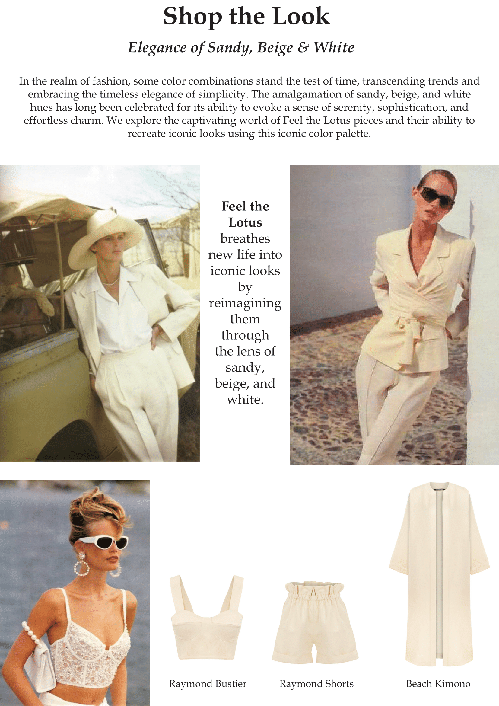 Shop the Look Beige Sandy White 🤍