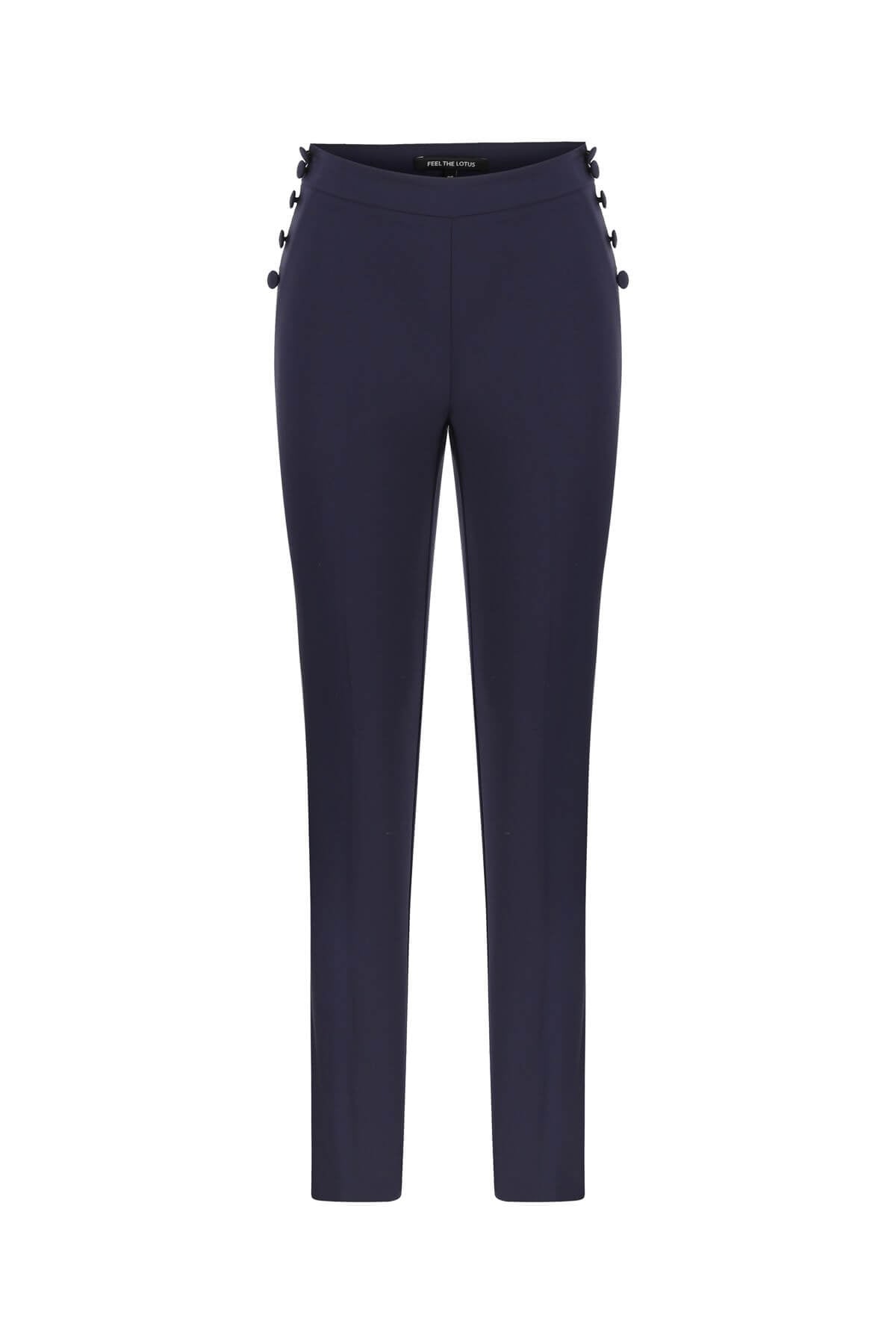 BUTTONED PANTS NAVY