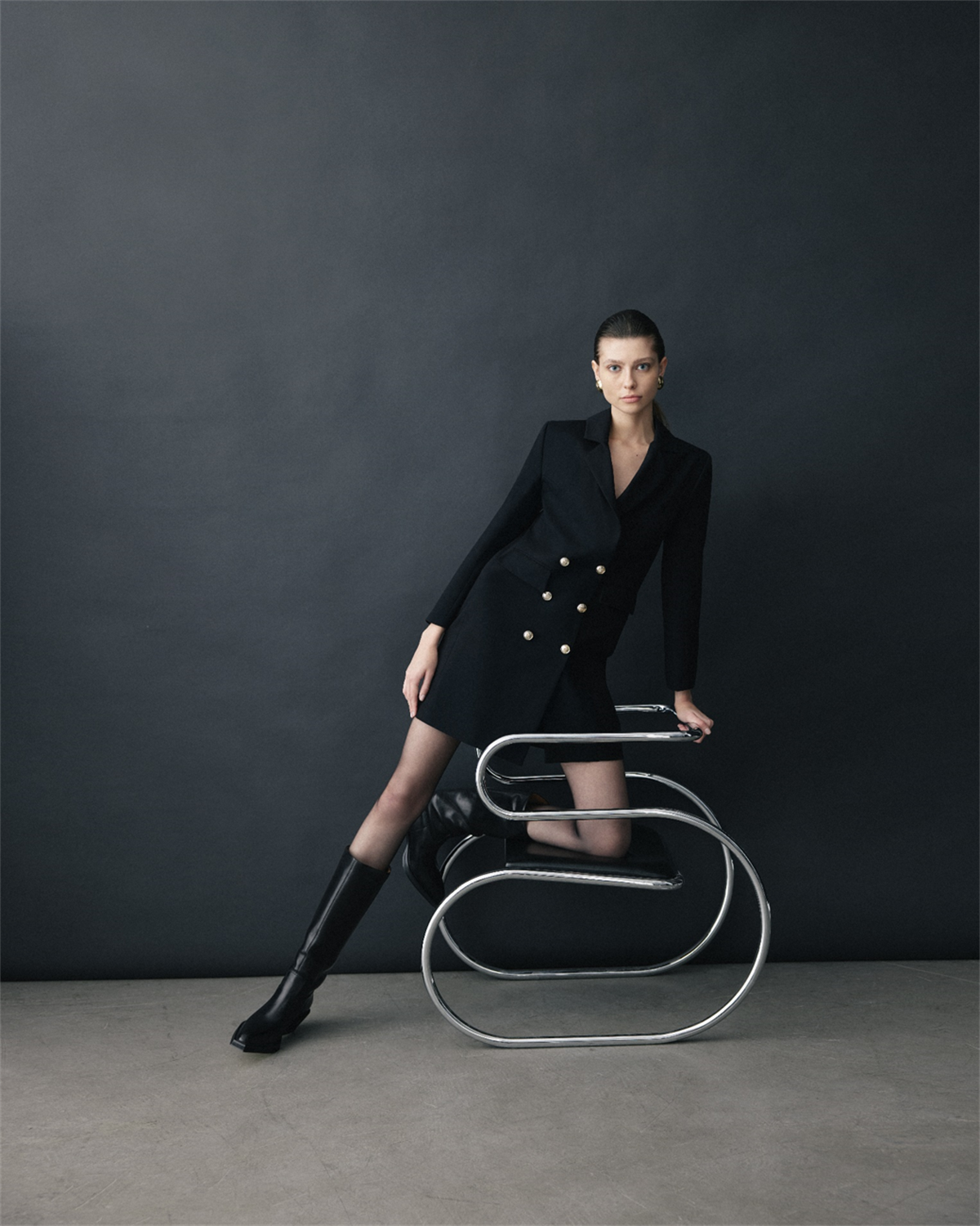 MARYSE SİYAH UZUN BLAZER