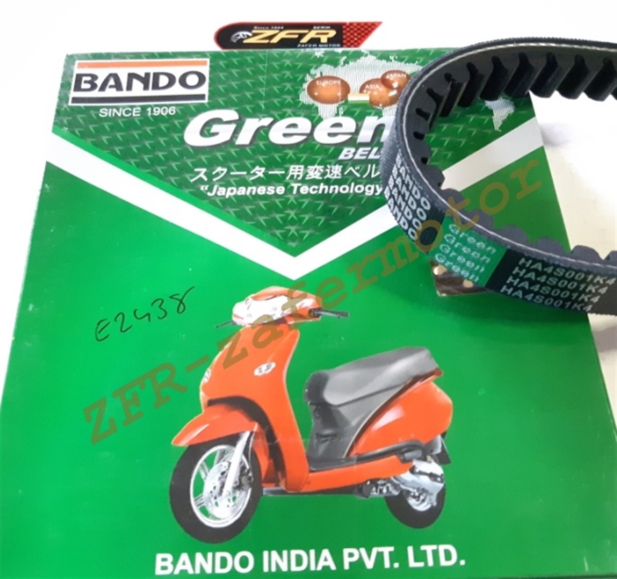MarkasızDebriyajHONDA ACTIVA BEAT HERO PLEASURE DEBRİYAJ VARYATÖR KAYIŞ BANDO GRN