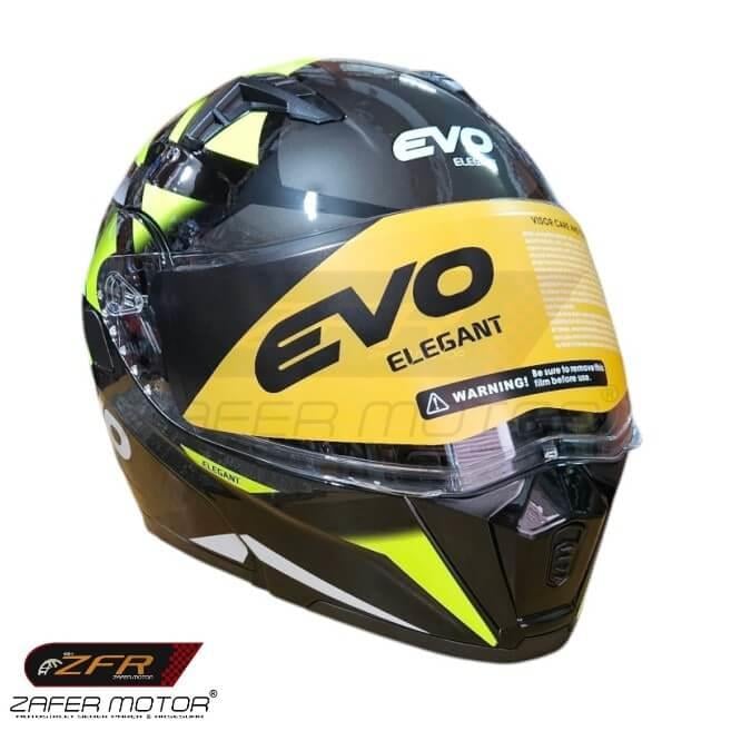 EVOKaskEvo FF906 Çene Açılır Vizörlü Neon Kask