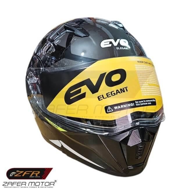 EVOKaskEvo FF906 Çene Açılır Vizörlü Siyah Kask