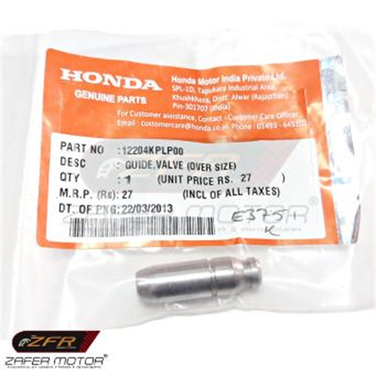 HondaYedek ParçaHonda Activa Beat Subap Kaydı Orijinal 12204-Kpl-P00