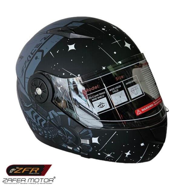 JeikaiKaskJeikai Çene Açılır Vizörlü Kask Space