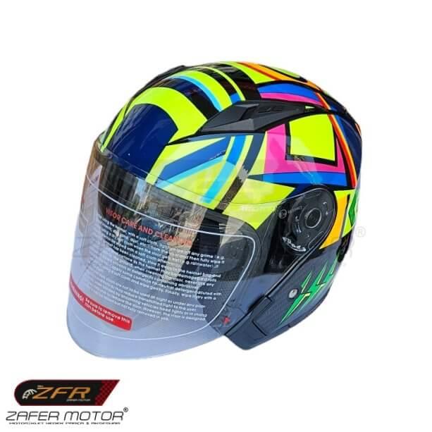 JeikaiKaskJeikai Çenesiz Vizörlü Kask Rossi