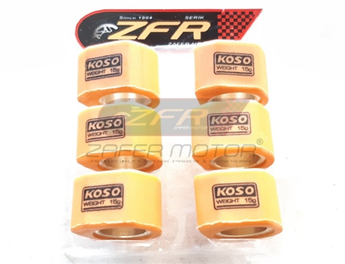 MarkasızDebriyajSCOOTER PERFORMANS DEBRİYAJ TAHRİK AĞIRLIK SETİ 20X15 15GR KOSO