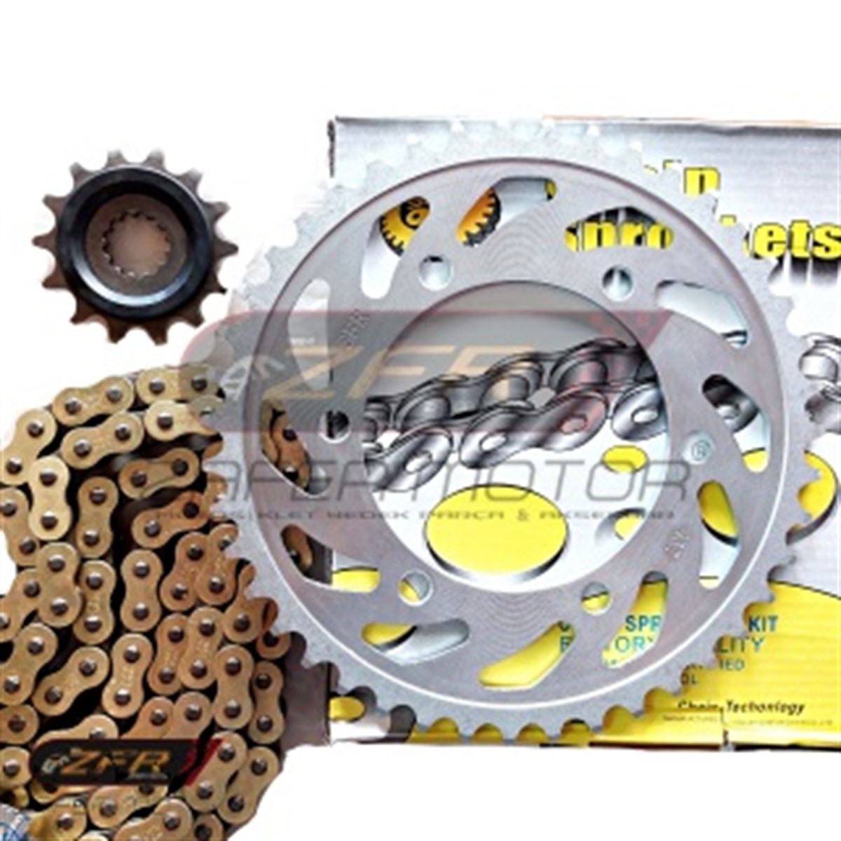 SFRYedek ParçaYamah Yzf R25 Mt25 Ön Arka Dişli Zincir Seti Oringli Gold Sfr