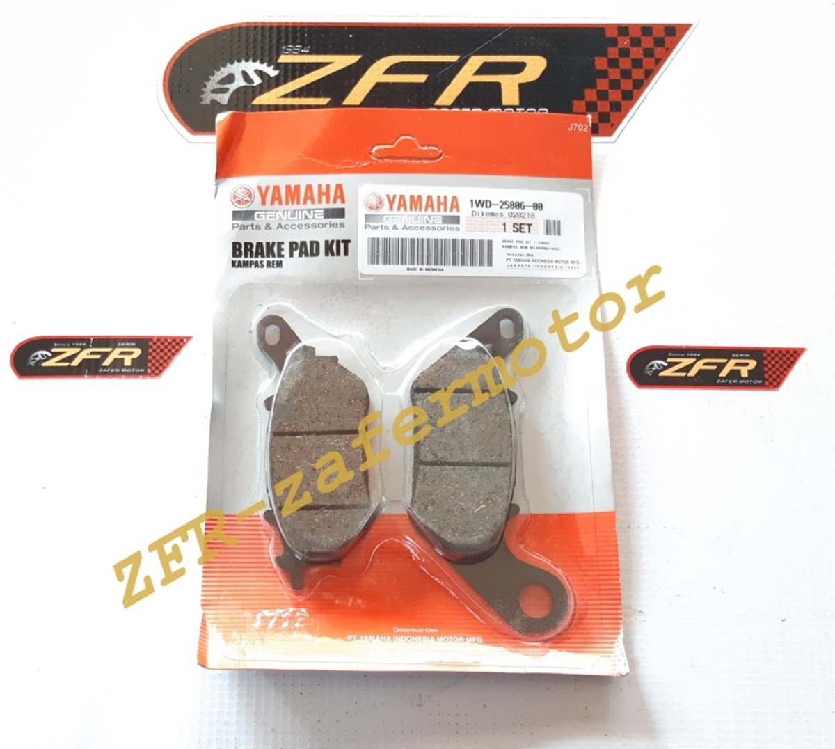 YamahaFren ve EkipmanlarıYAMAHA YZF R25 MT25 ARKA FREN DİSK BALATASI ORJ 1WD-25806-00