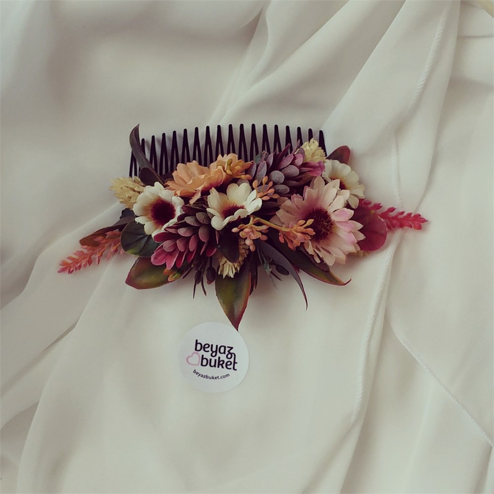 Kır Çiçeği Saç Aksesuarı | Beyaz Buket