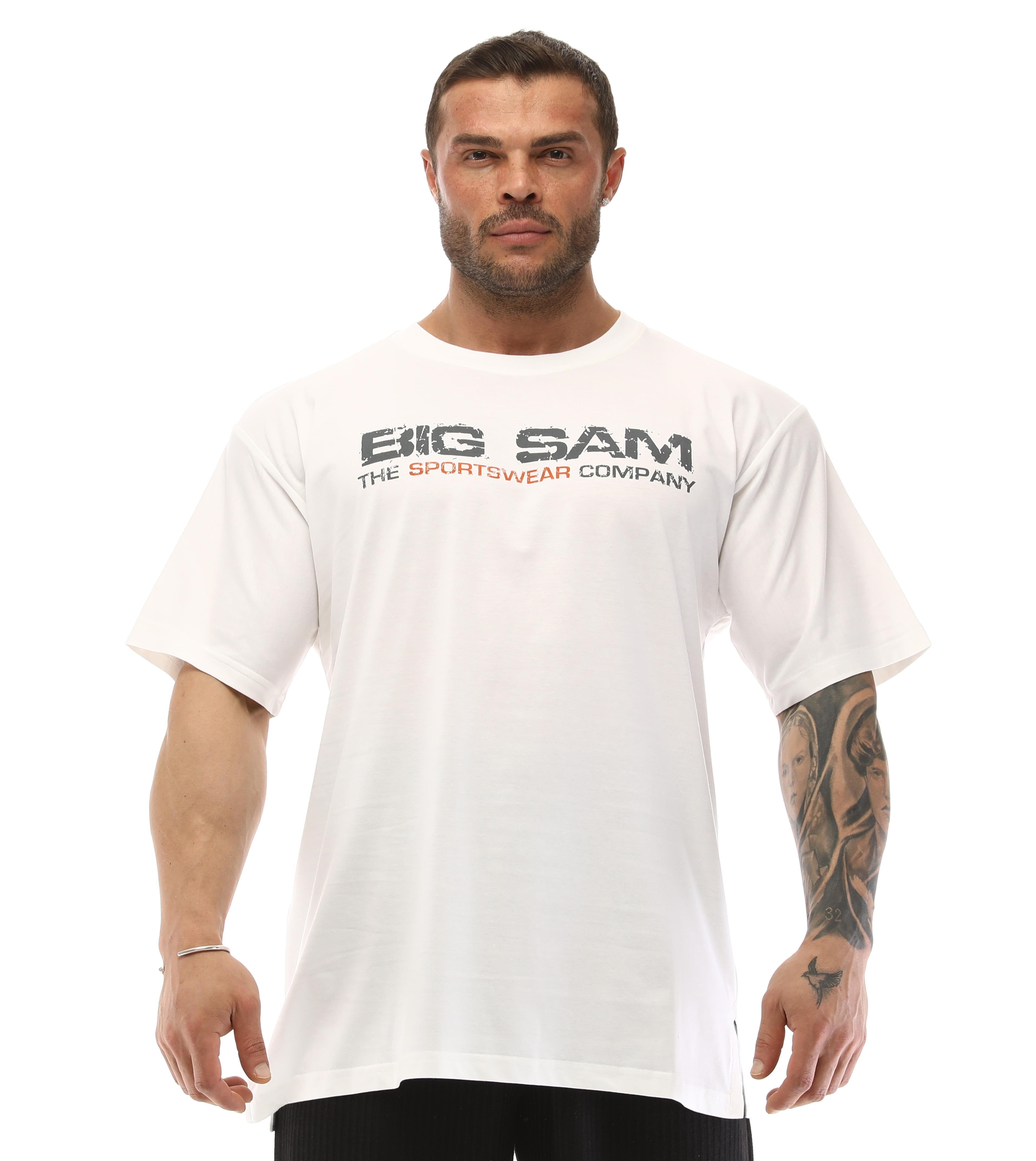 Beyaz Rahat Kesim Esnek Tişört Big Sam 2711