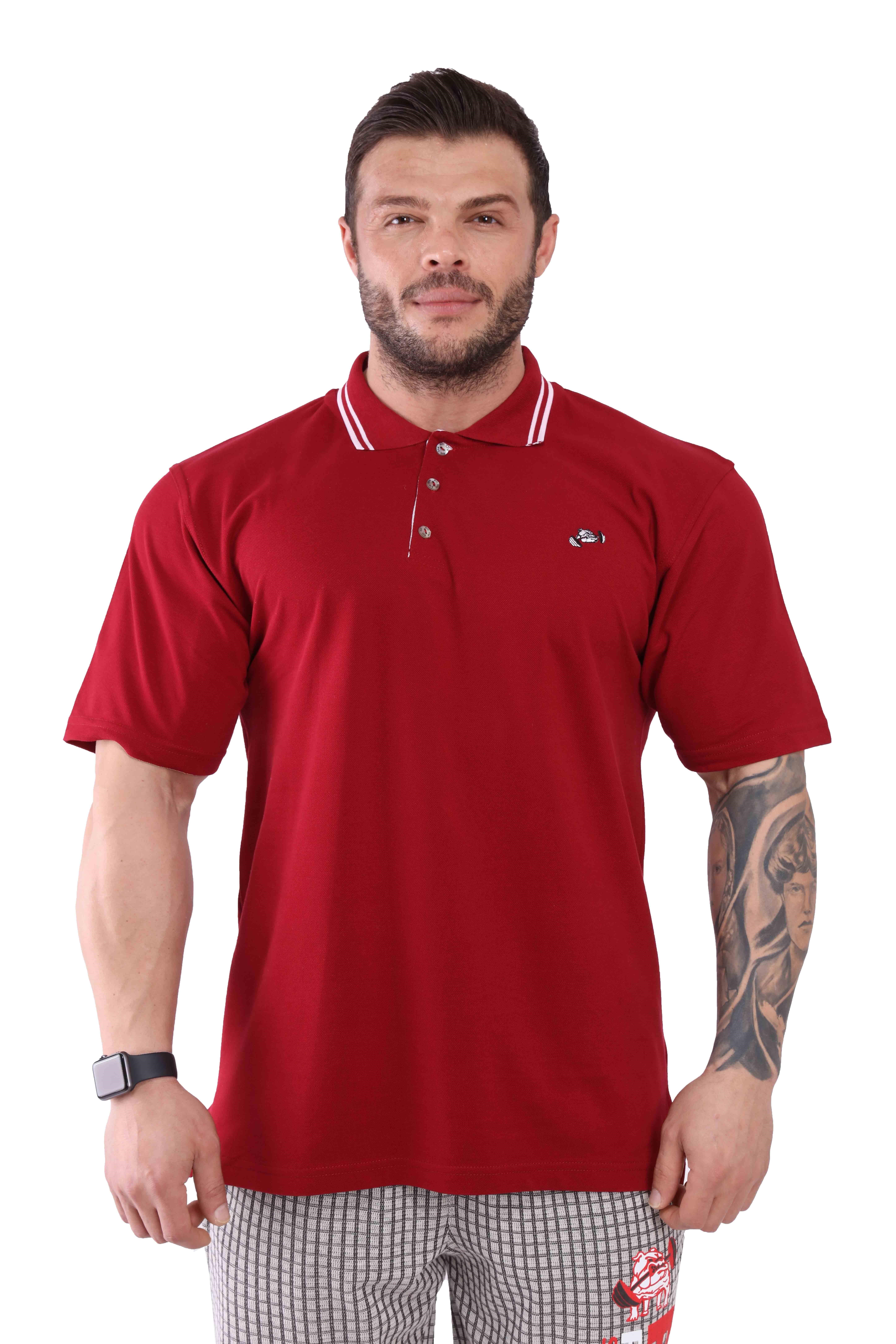 Bordo Polo Yaka Tişört Big Sam 2701