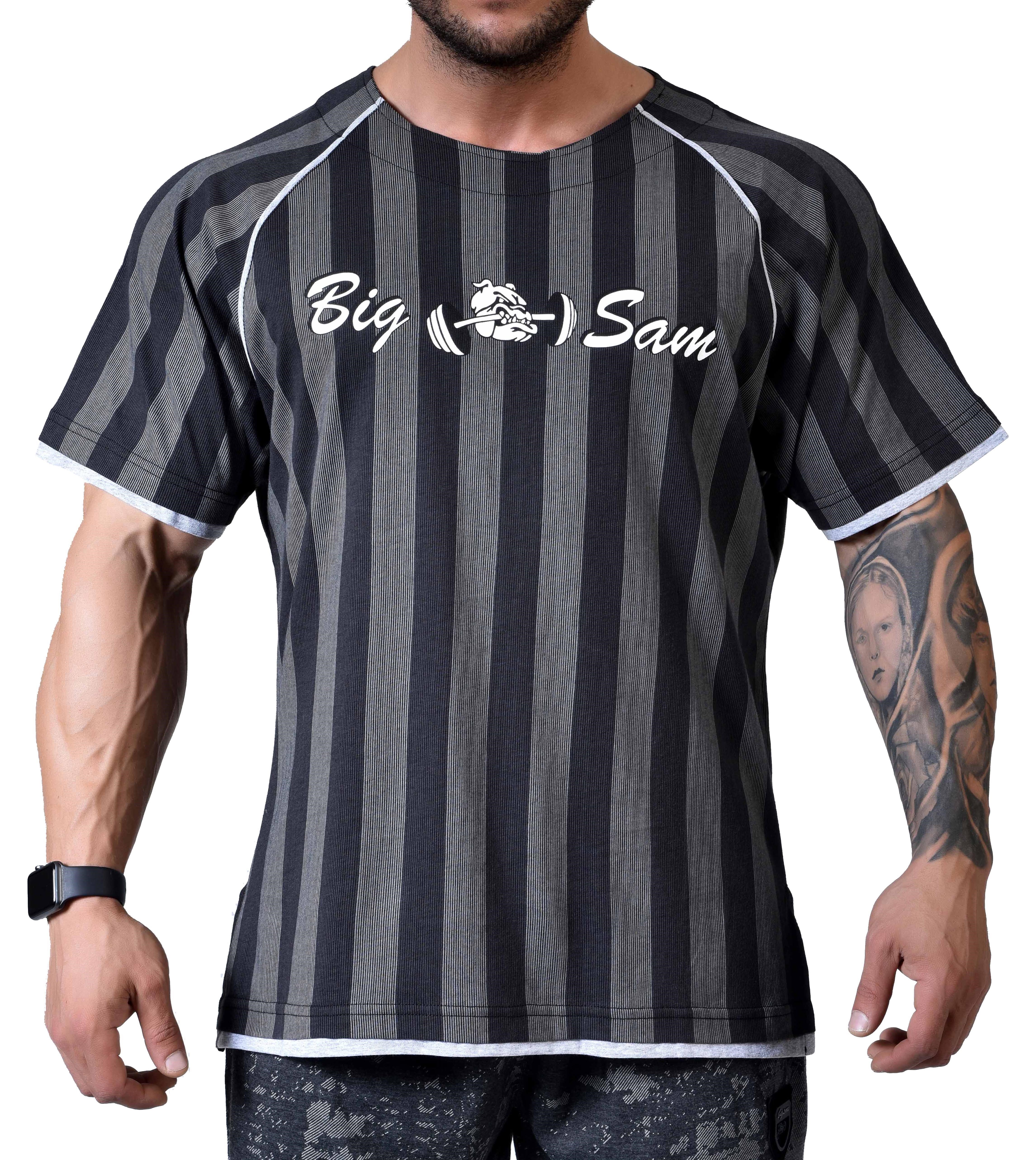 Çizgili Spor T-shirt Big Sam 3164
