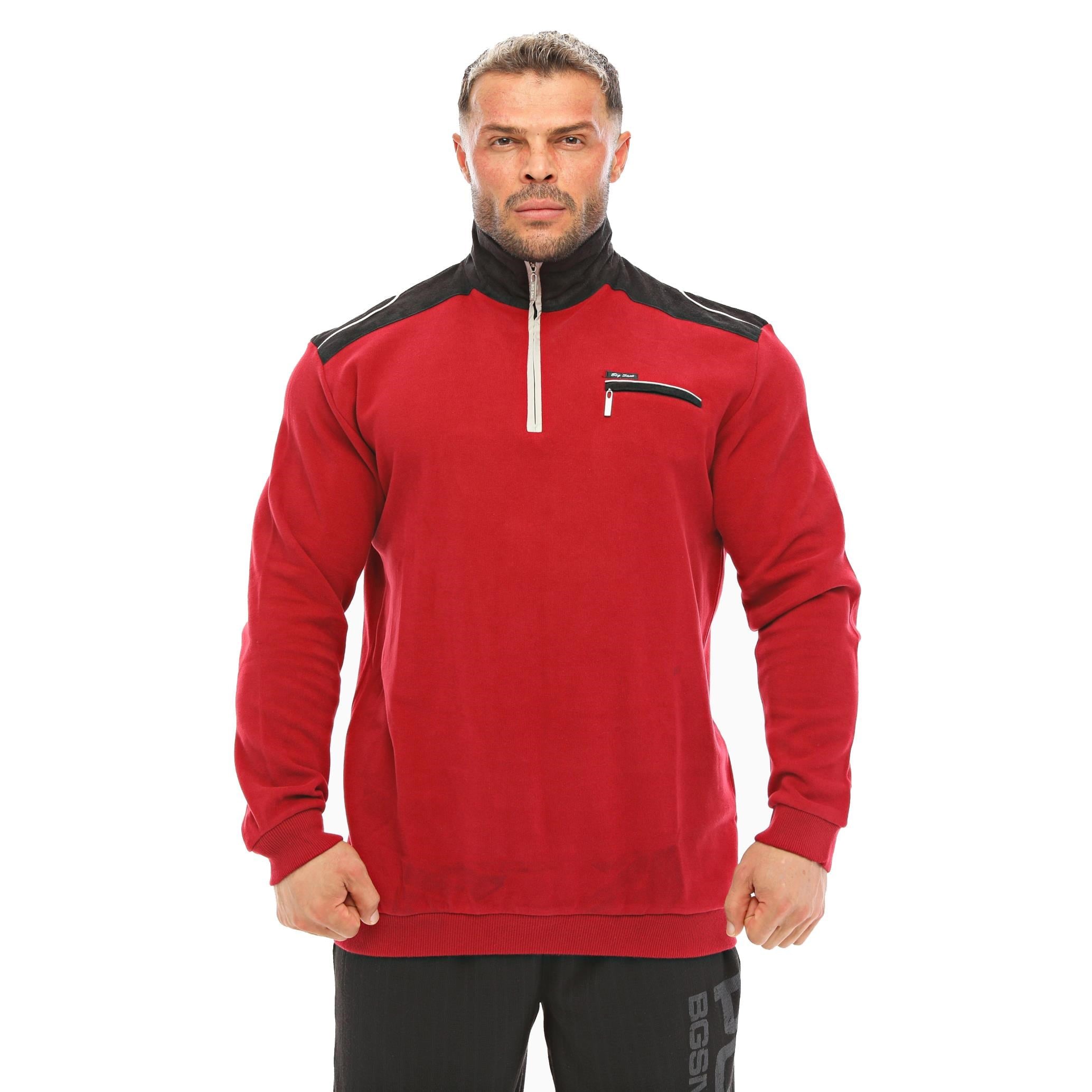 Erkek Kışlık Causal Bordo Sweatshirt Big Sam 4662