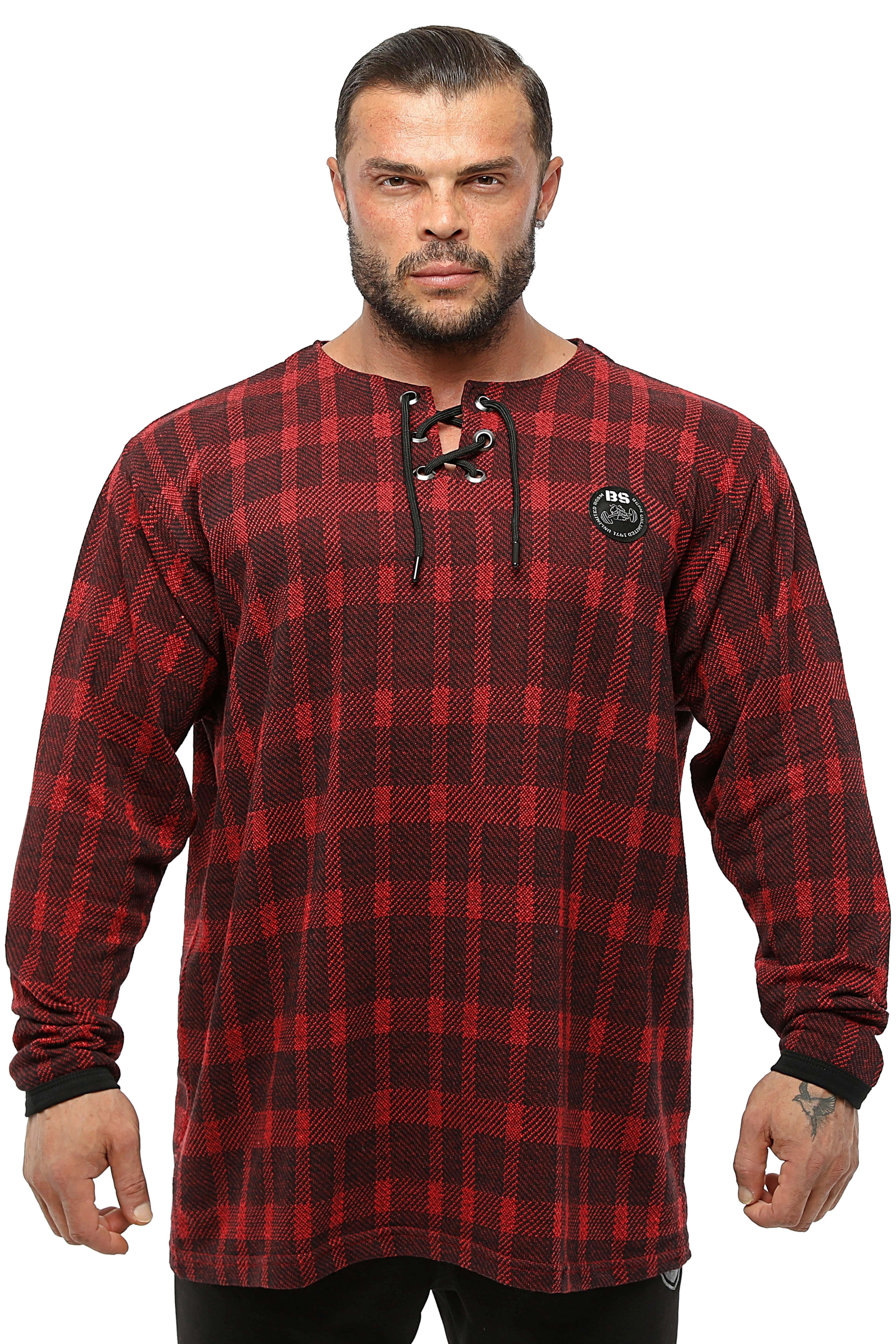 Erkek Oversize Sweatshirt, İnce Kumaştan Pamuklu Spor Uzun Kollu BGSM 4736