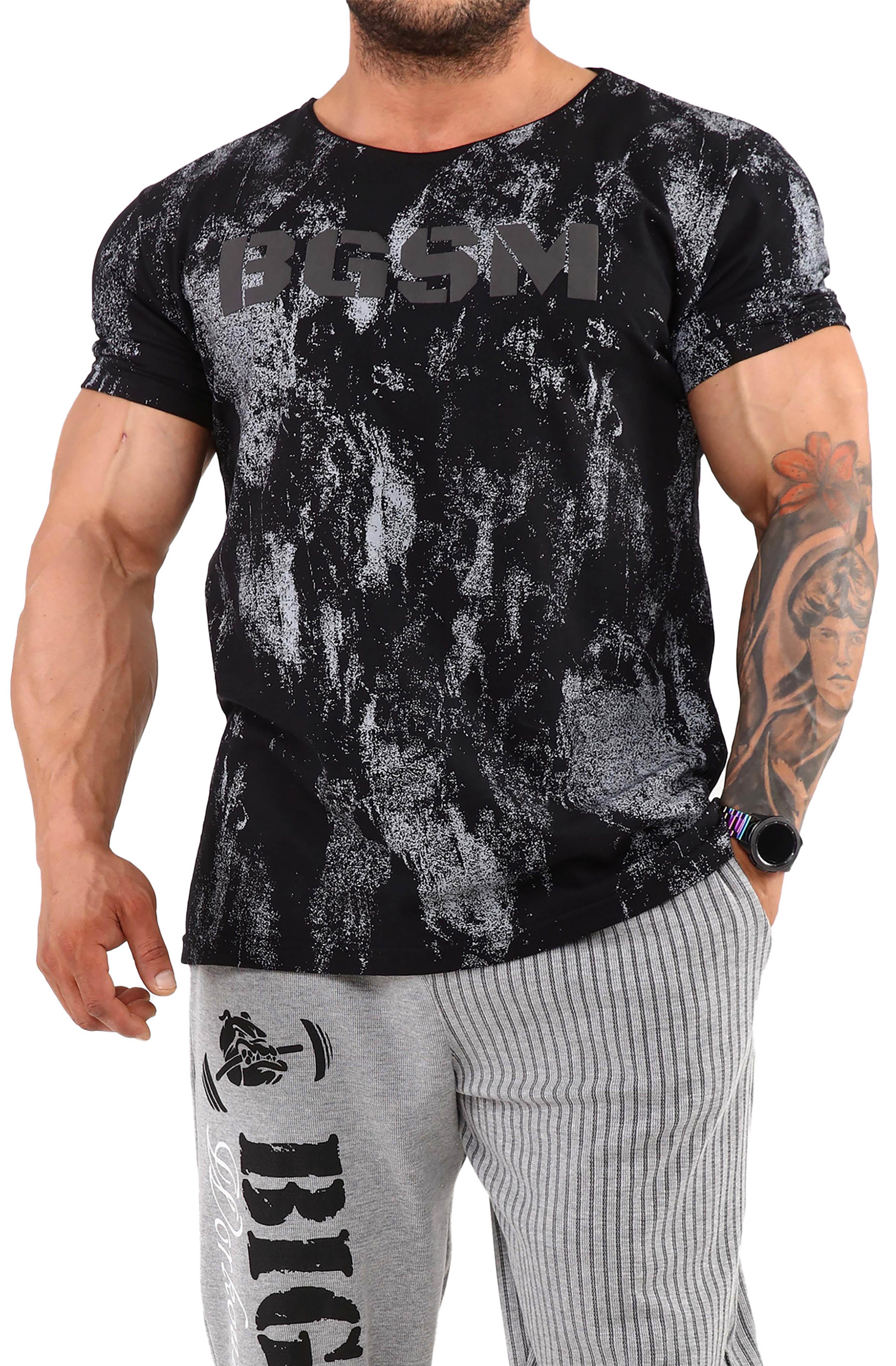 Erkek Pamuklu Atletik Fit Spor T-shirt BGSM 2910