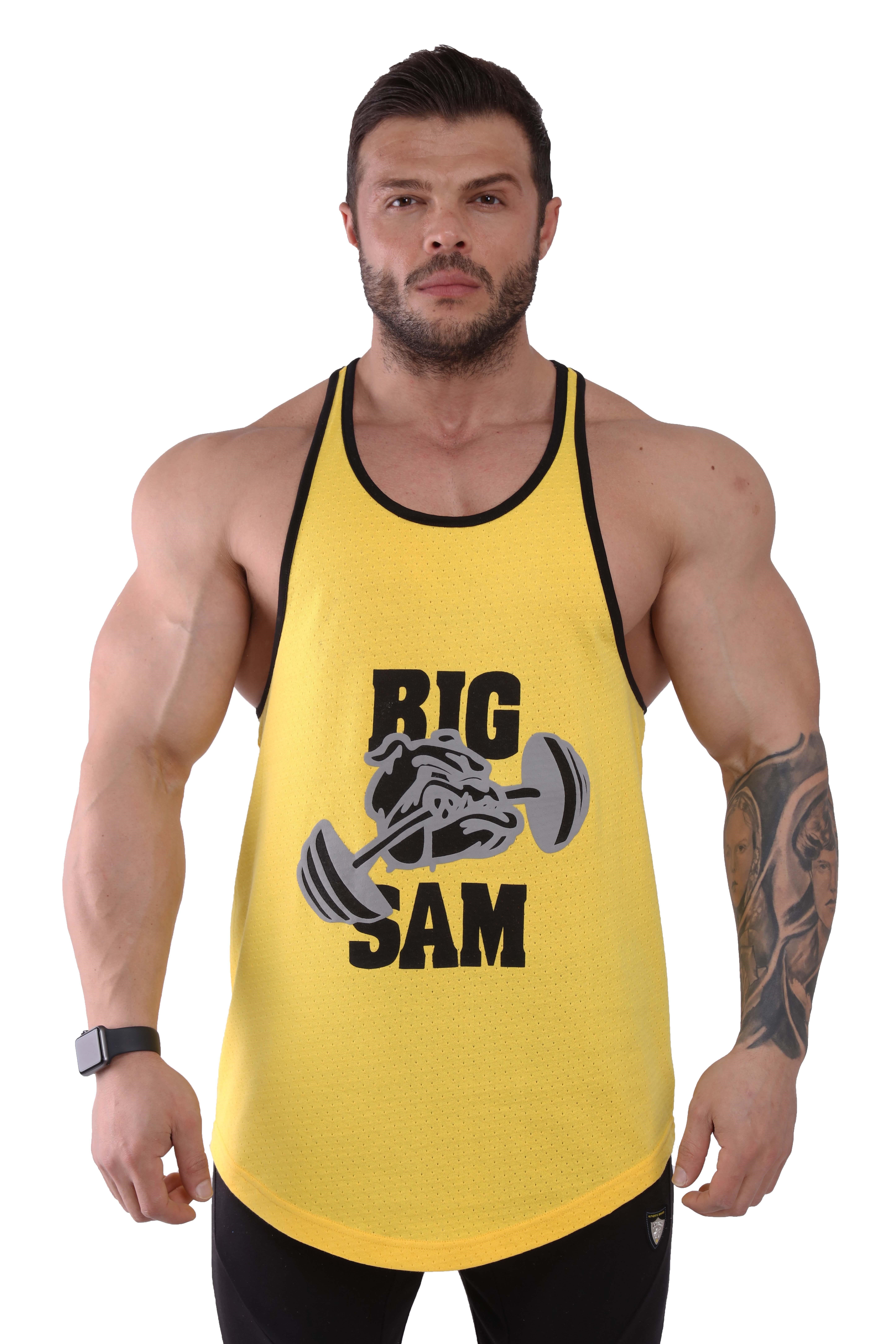 Fileli Vücut Geliştirme Antrenman Atleti Oversize Big Sam 2296
