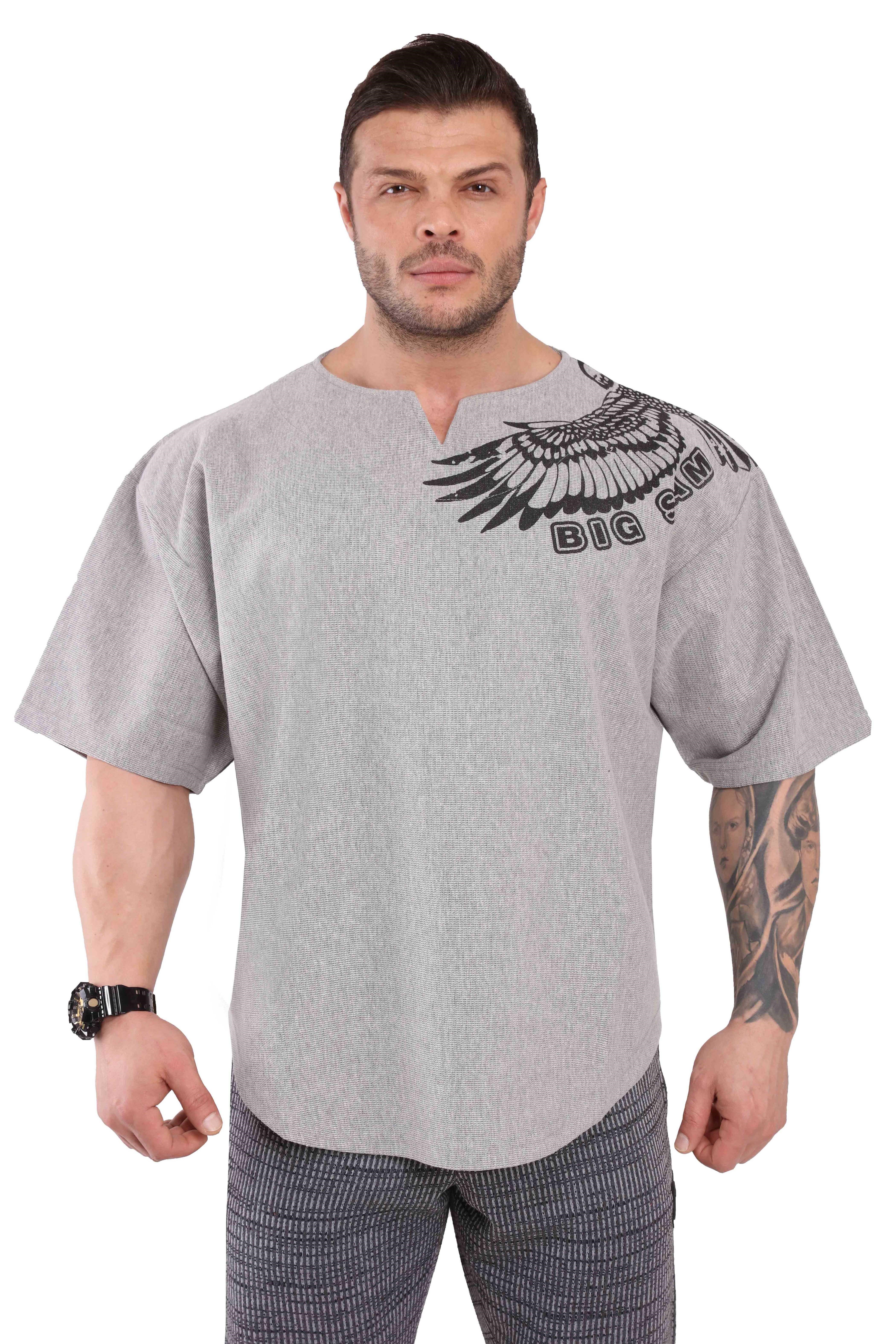 Gri Oversize Antrenman Tişörtü Rag Top Big Sam 3241