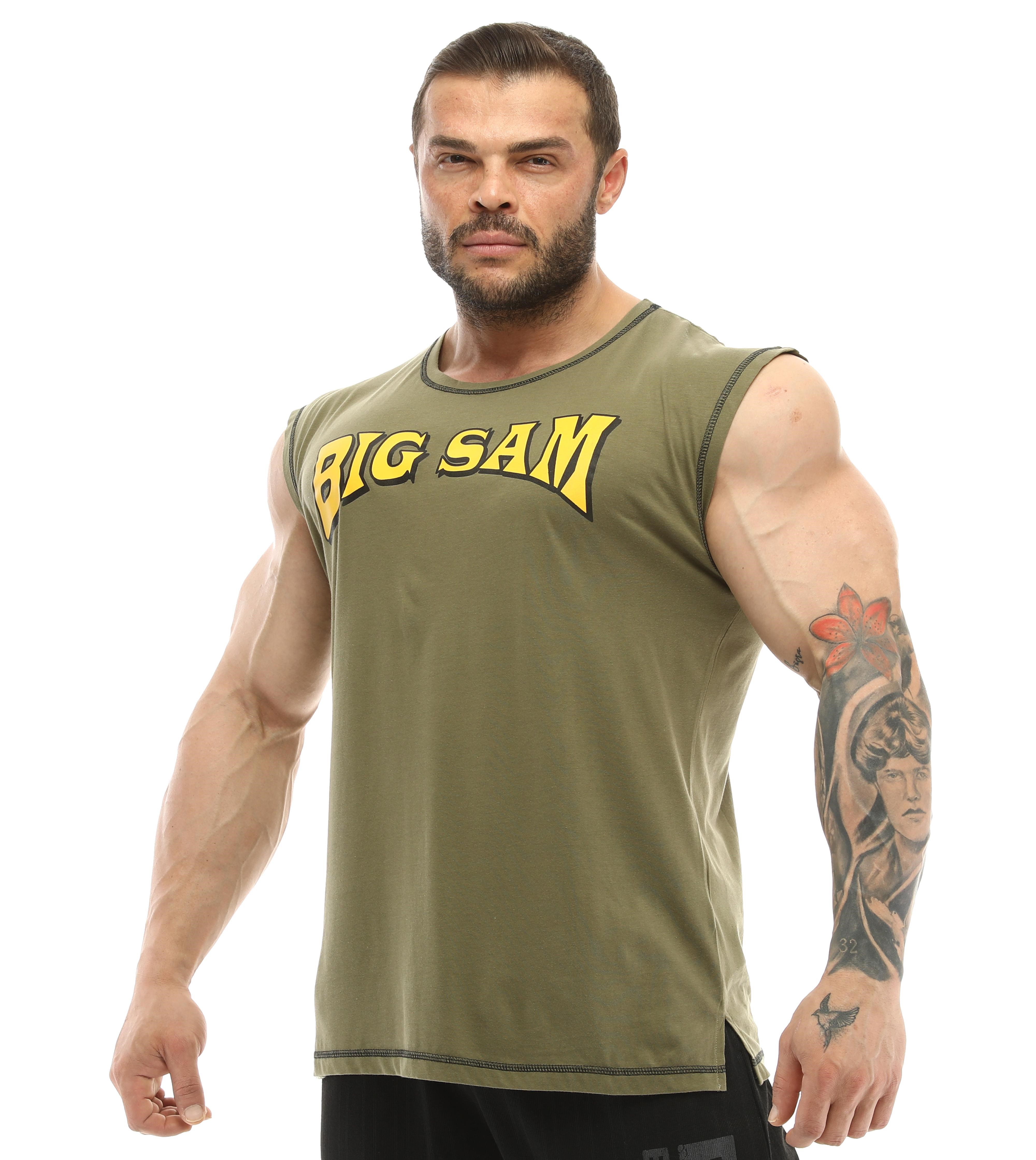 Haki Kolsuz Antrenman Tişörtü Big Sam 2044
