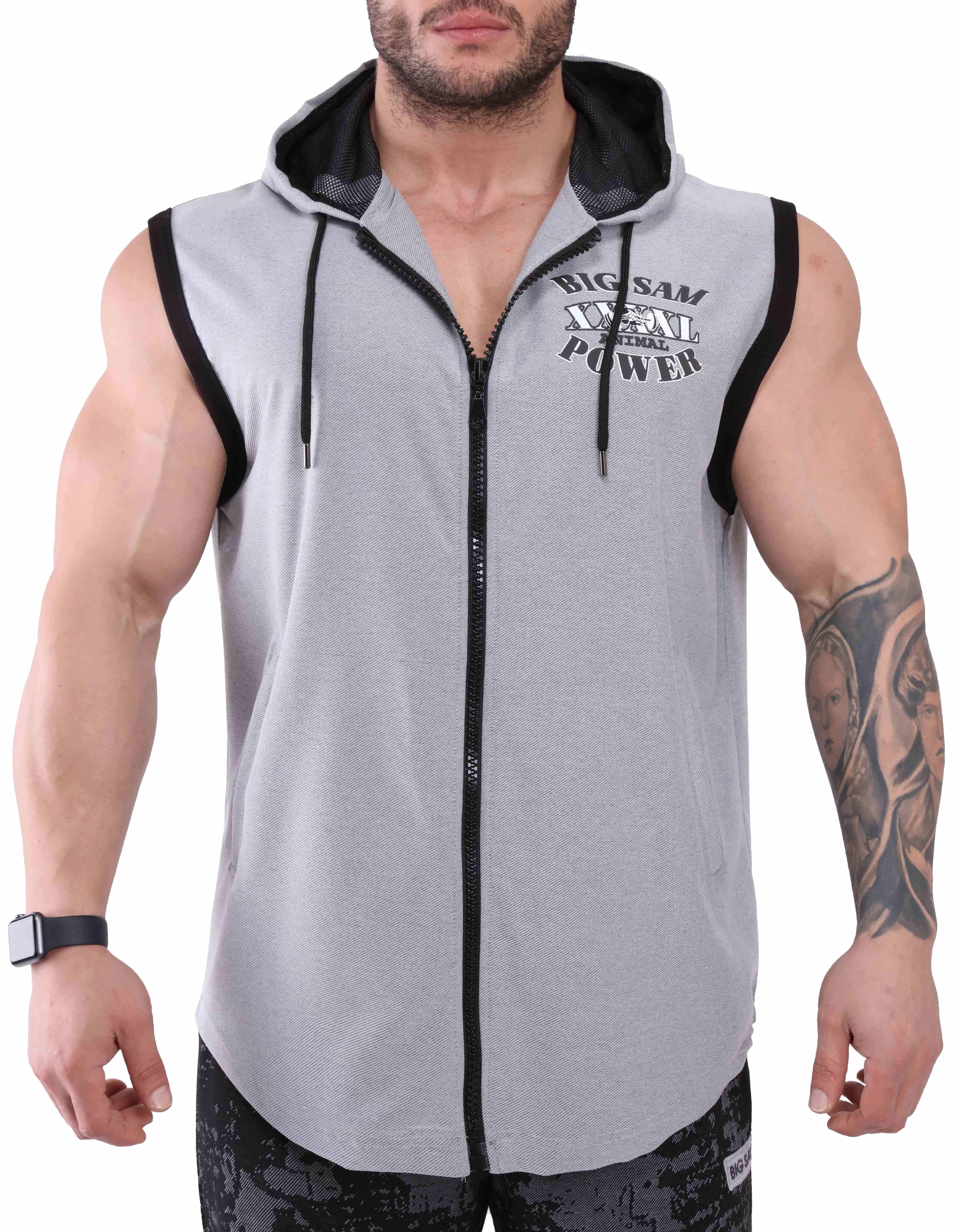 Kapşonlu Fitness Antrenman Yeleği Kolsuz T-shirt Big Sam 3622
