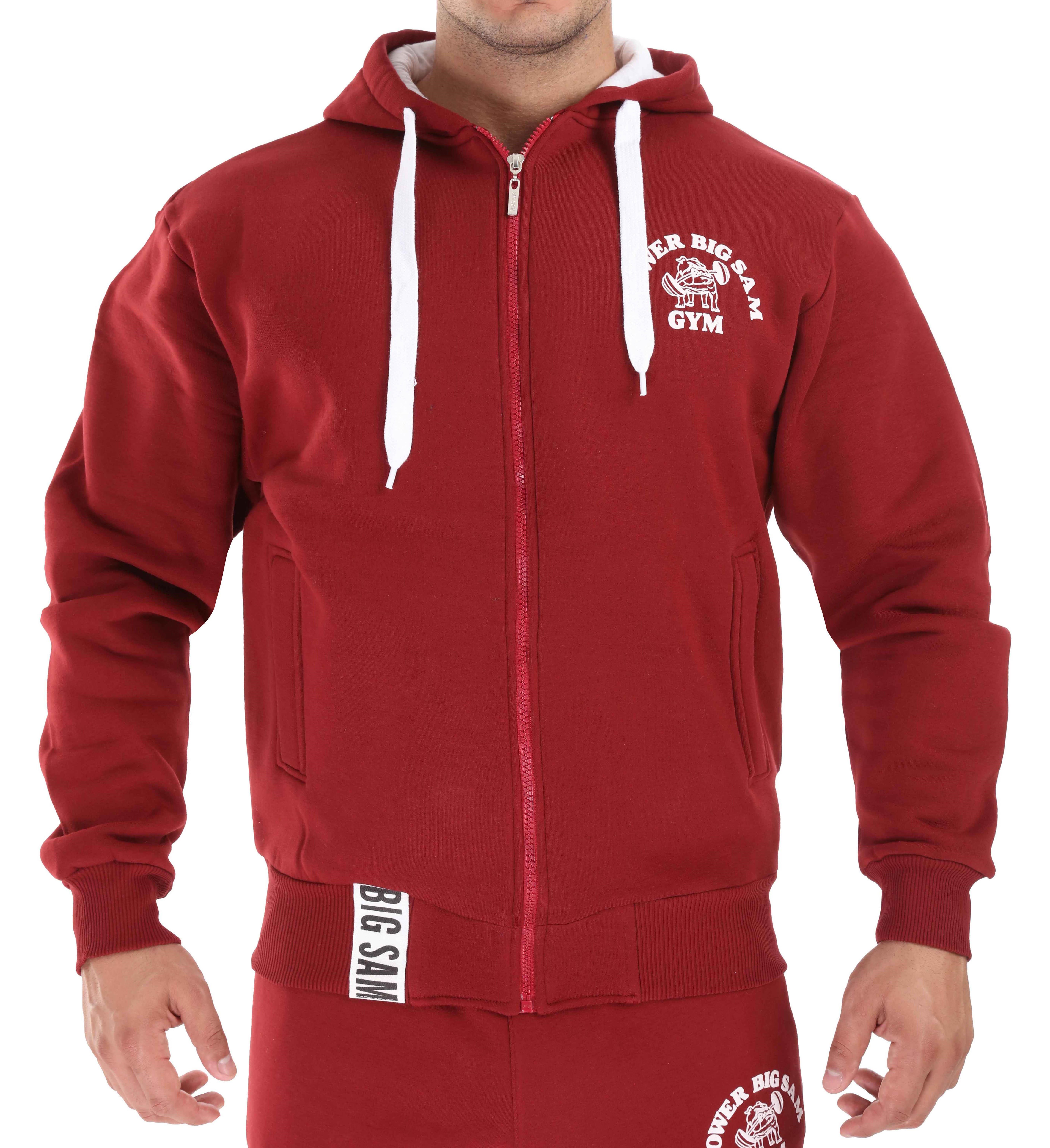 Kapşonlu Kışlık Eşofman Üstü | Bordo Spor Ceket