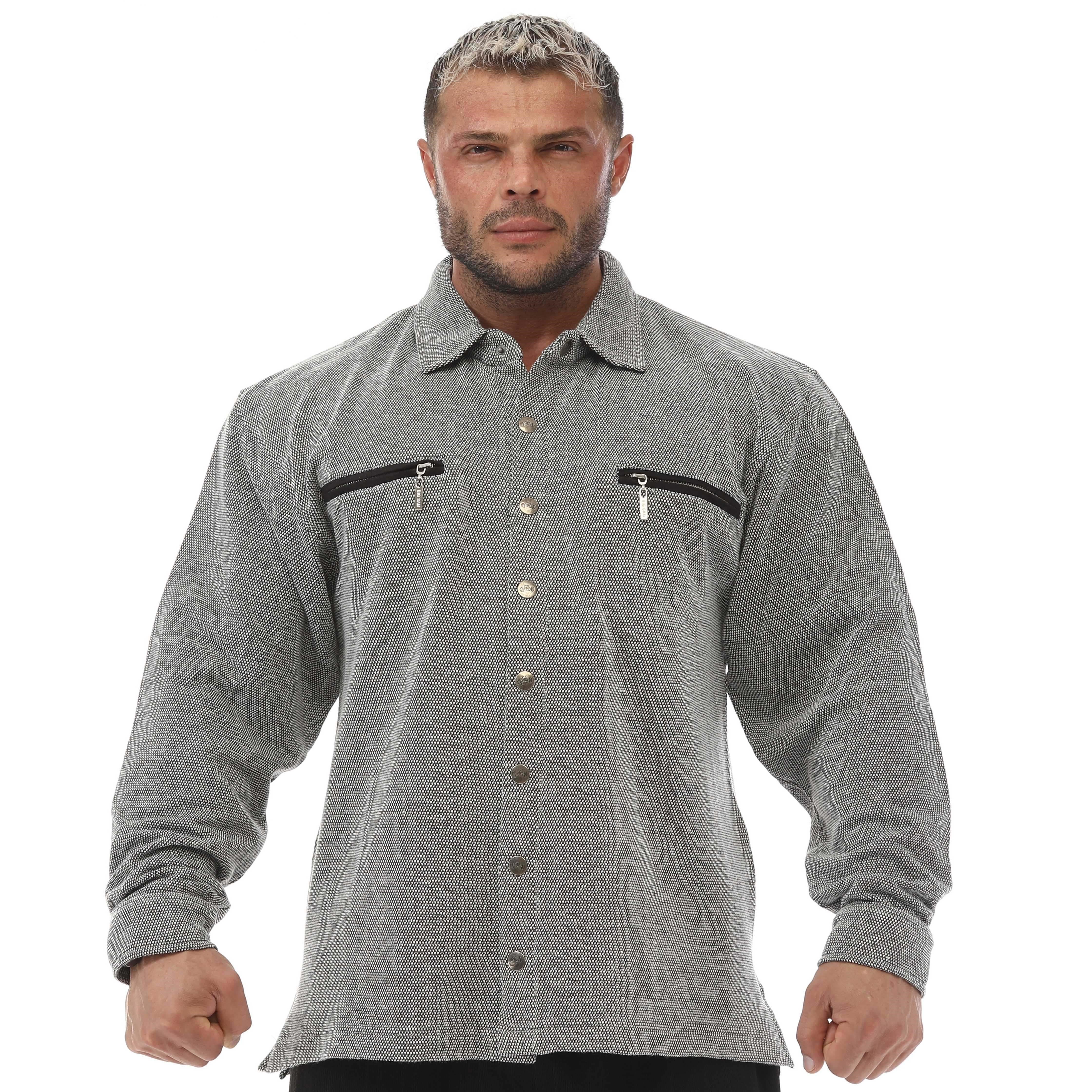 Kışlık Pamuklu Çıtçıtlı Gömlek Big Sam 5035