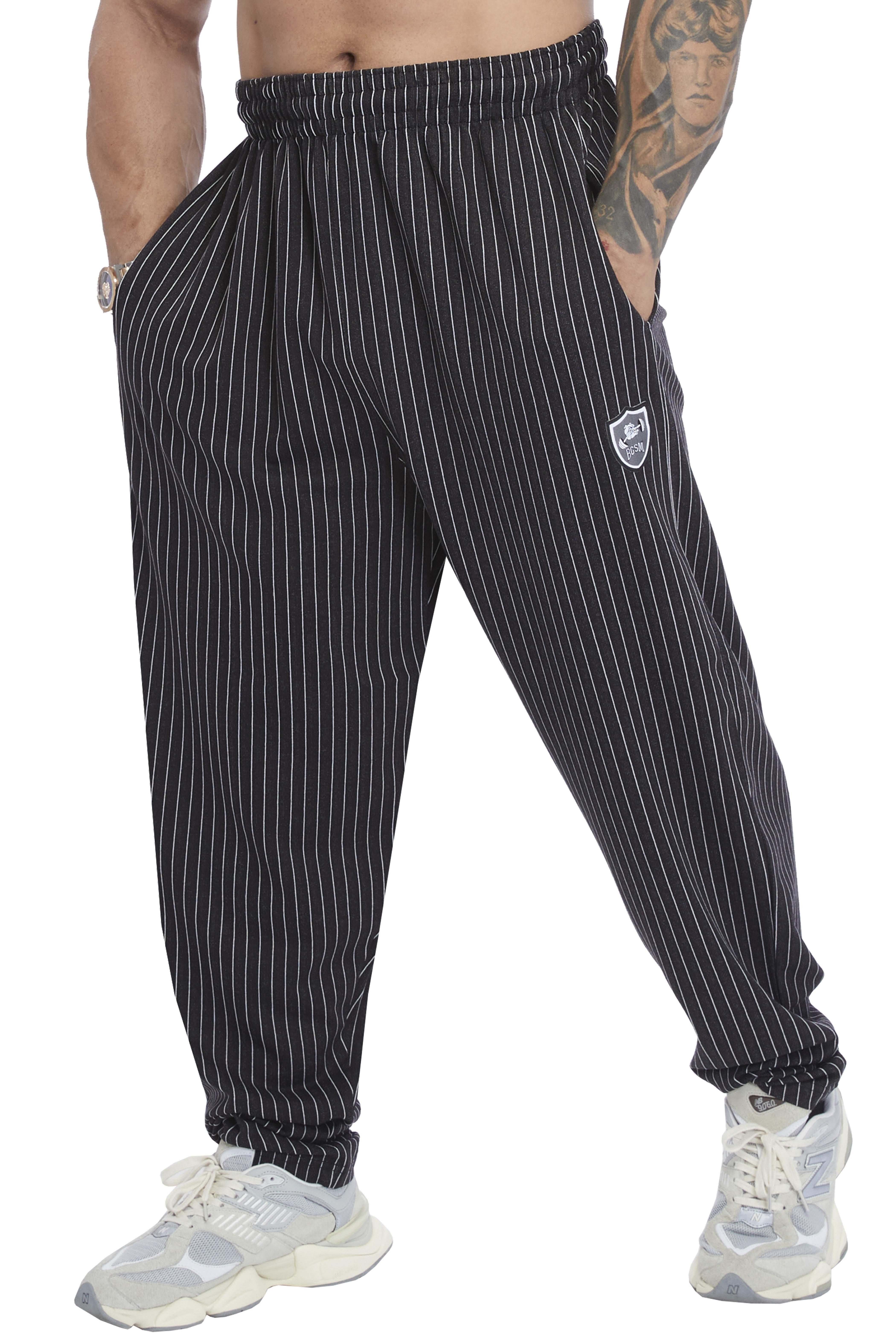 Loose Fit Çizgili Yazlık Eşofman Altı Fitness Pantolon BGSM PNT1398