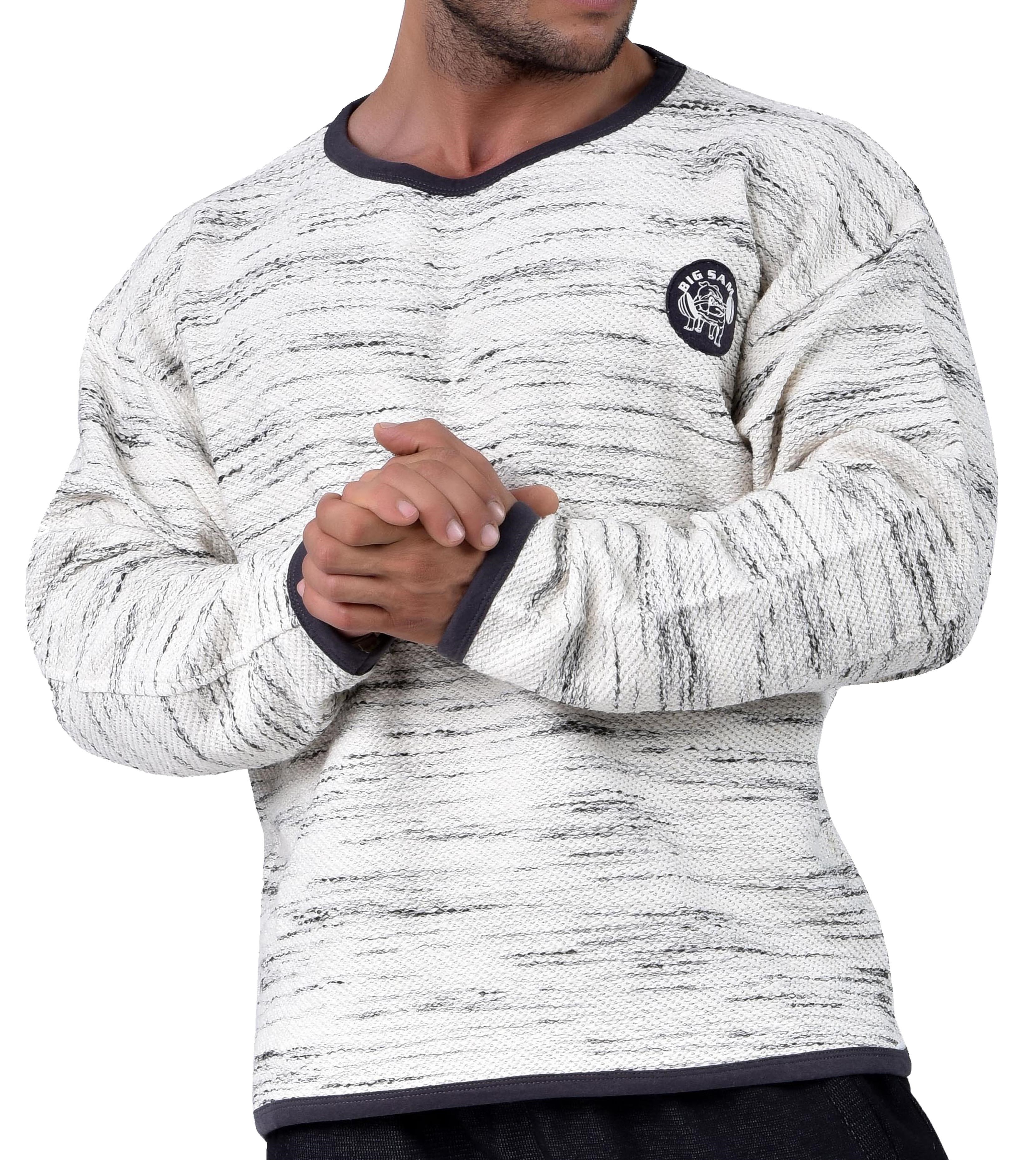 Örgü Dokulu Pamuklu Sweater Big Sam 4628