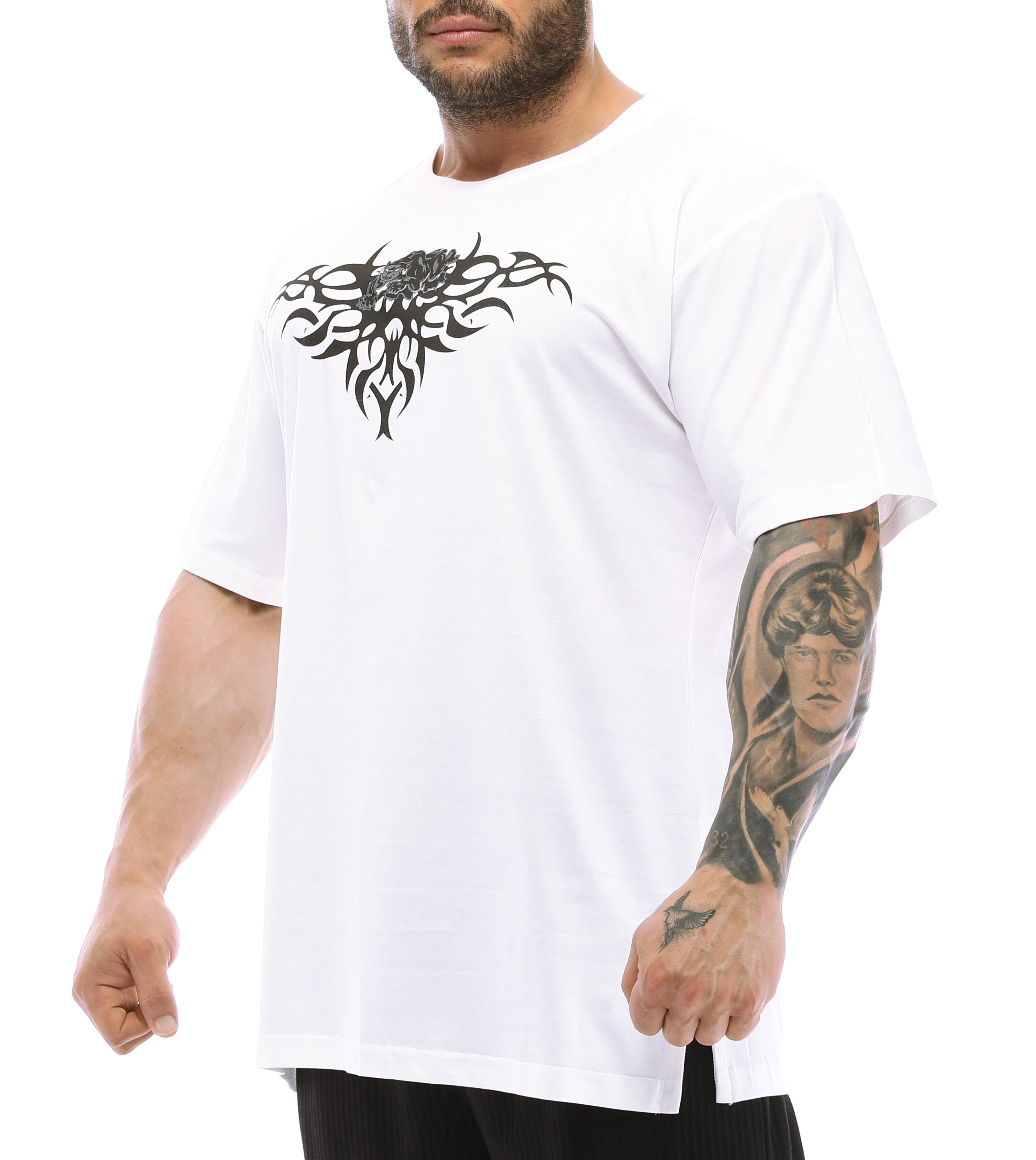 Oversize Beyaz T-shirt Big Sam 2708