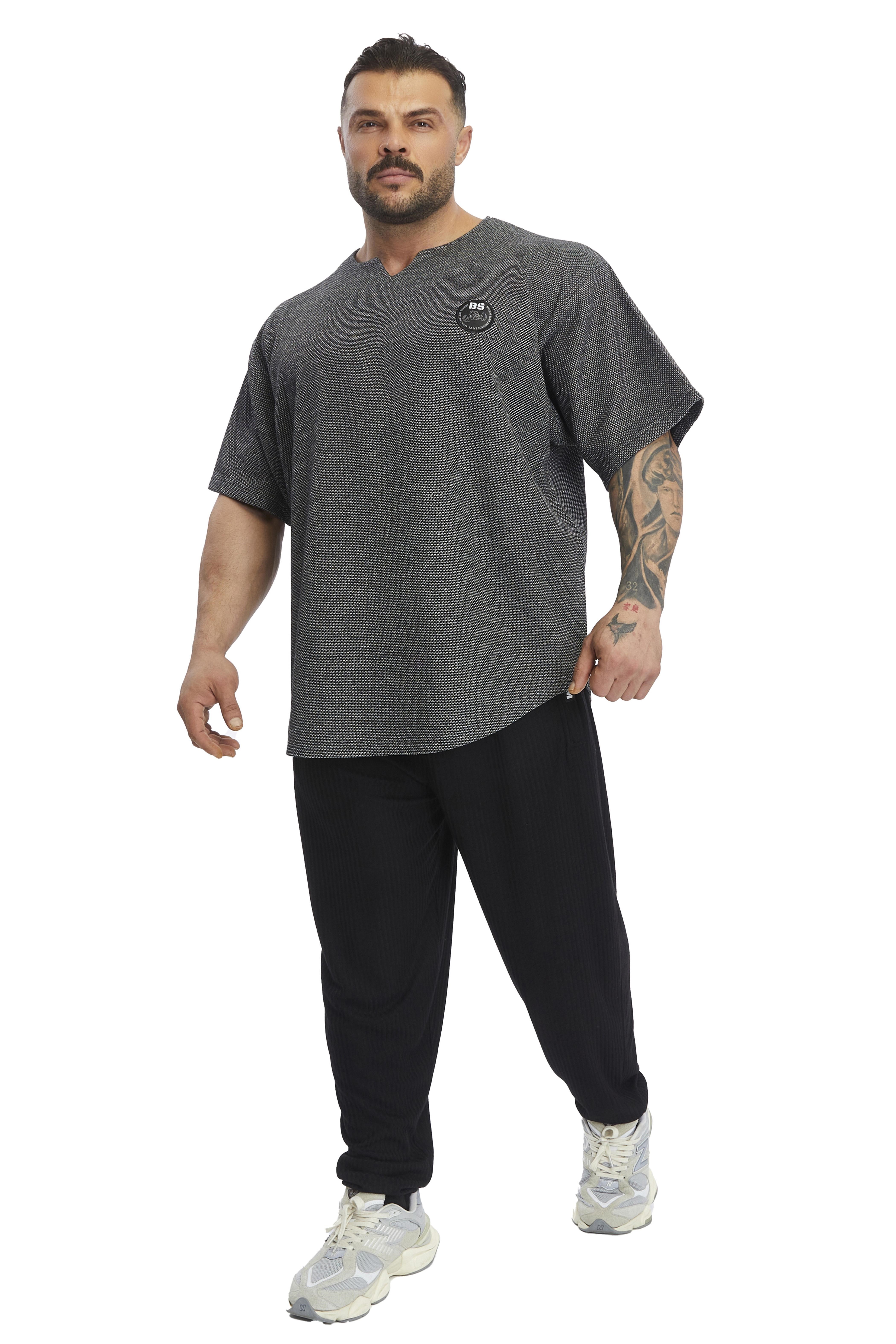 Oversize Erkek Tişört, Kalın Kumaş Pamuklu Antrenman Tişörtü BGSM 3373