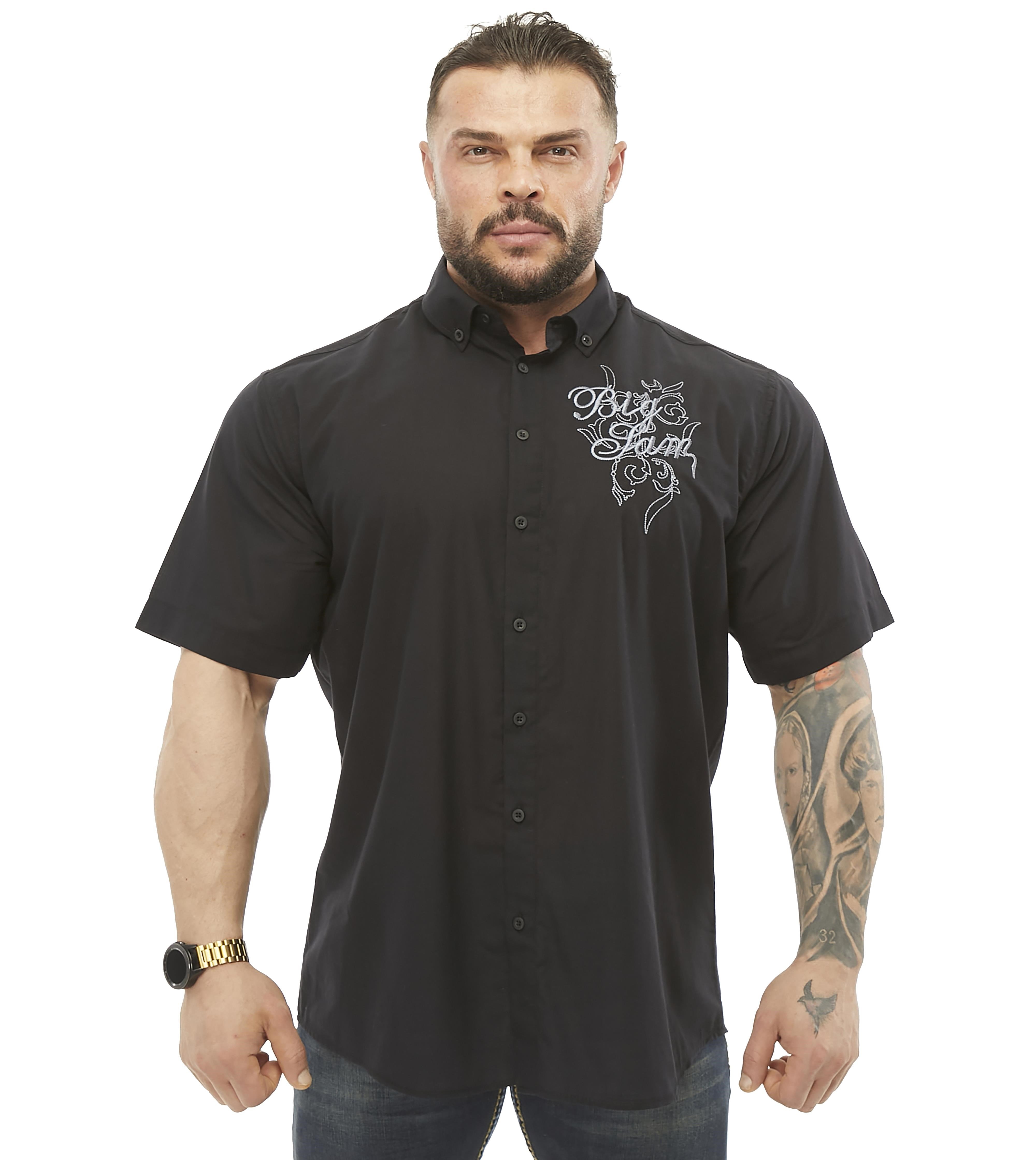 Oversize Pamuklu Kısa Kollu Yazlık Gömlek Big Sam 5056