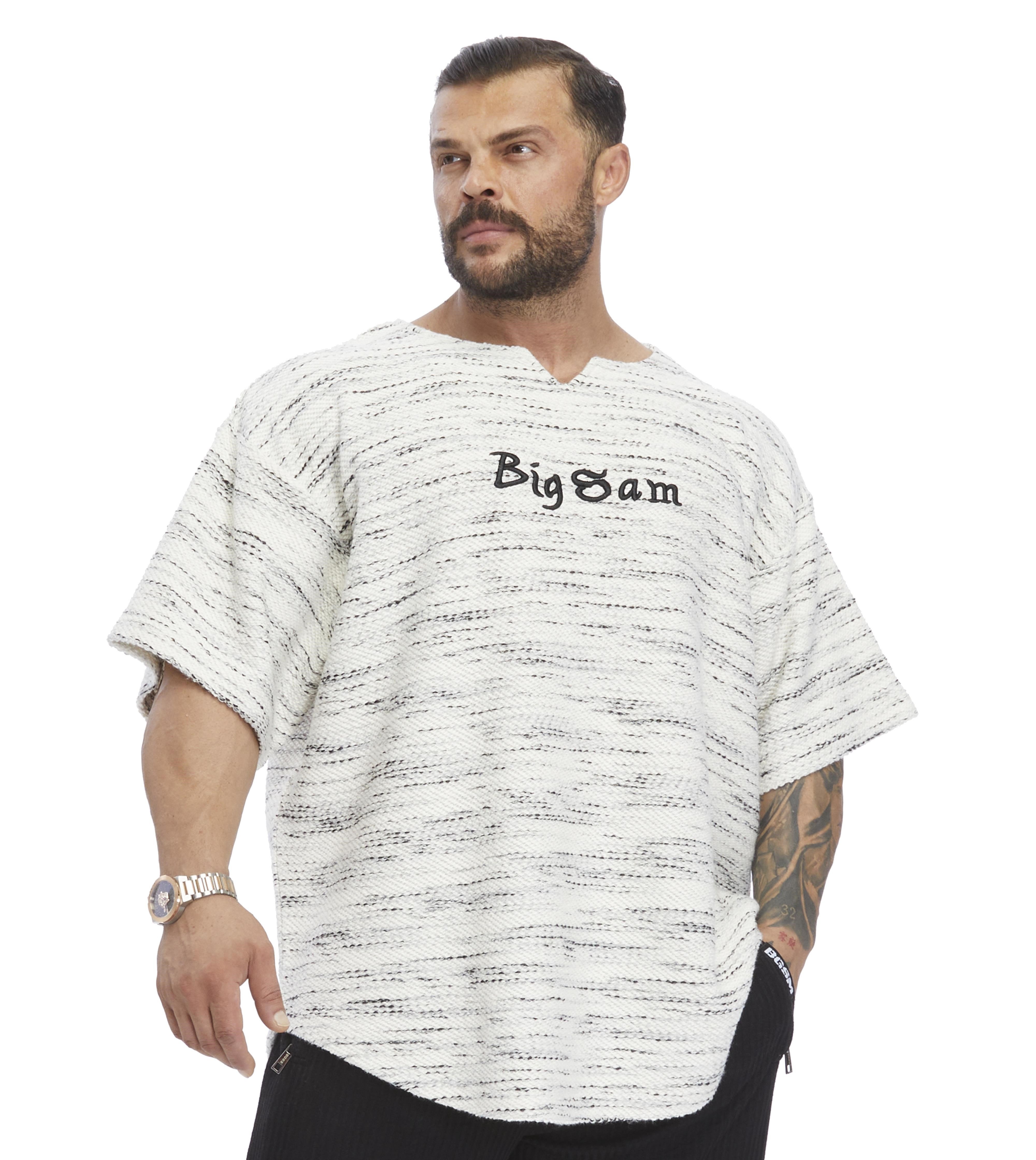 Oversize Rag Top Örgü Dokulu Pamuklu Geniş Kesim Tişört Big Sam 3360