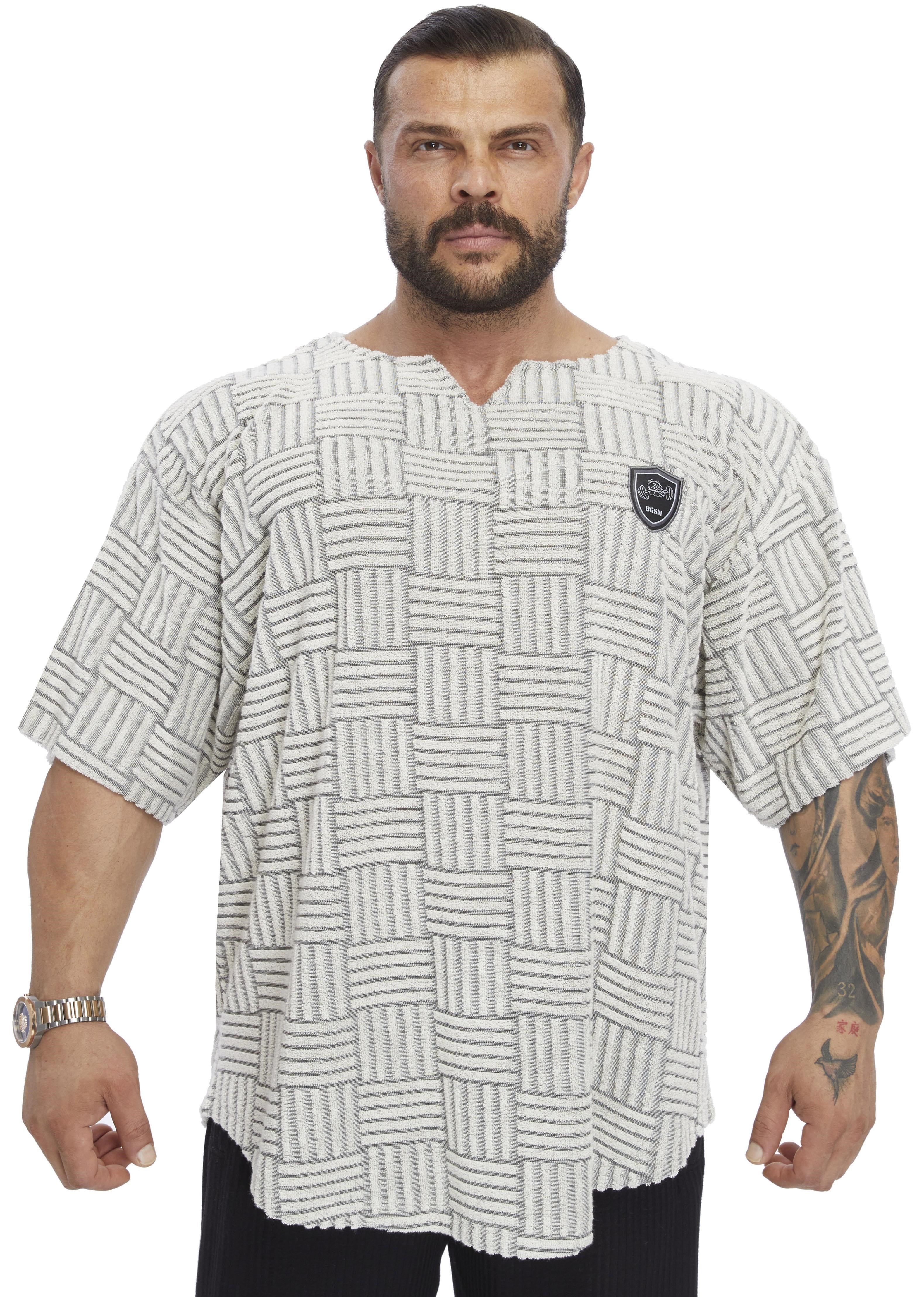 Oversize Rag Top Örgü Dokulu Pamuklu Geniş Kesim Tişört Big Sam 3361