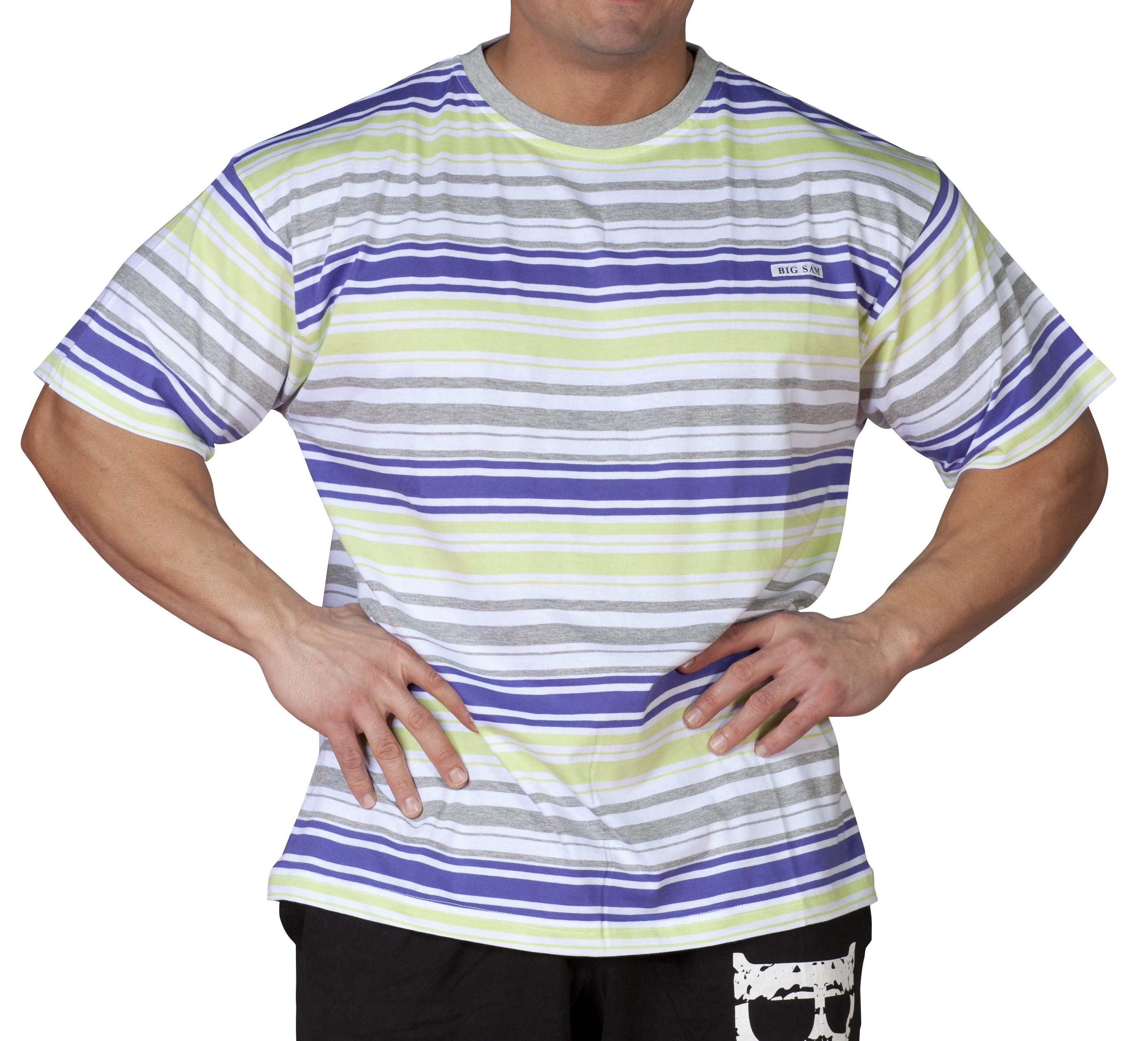 Oversize Renkli Tişört Big Sam 2595