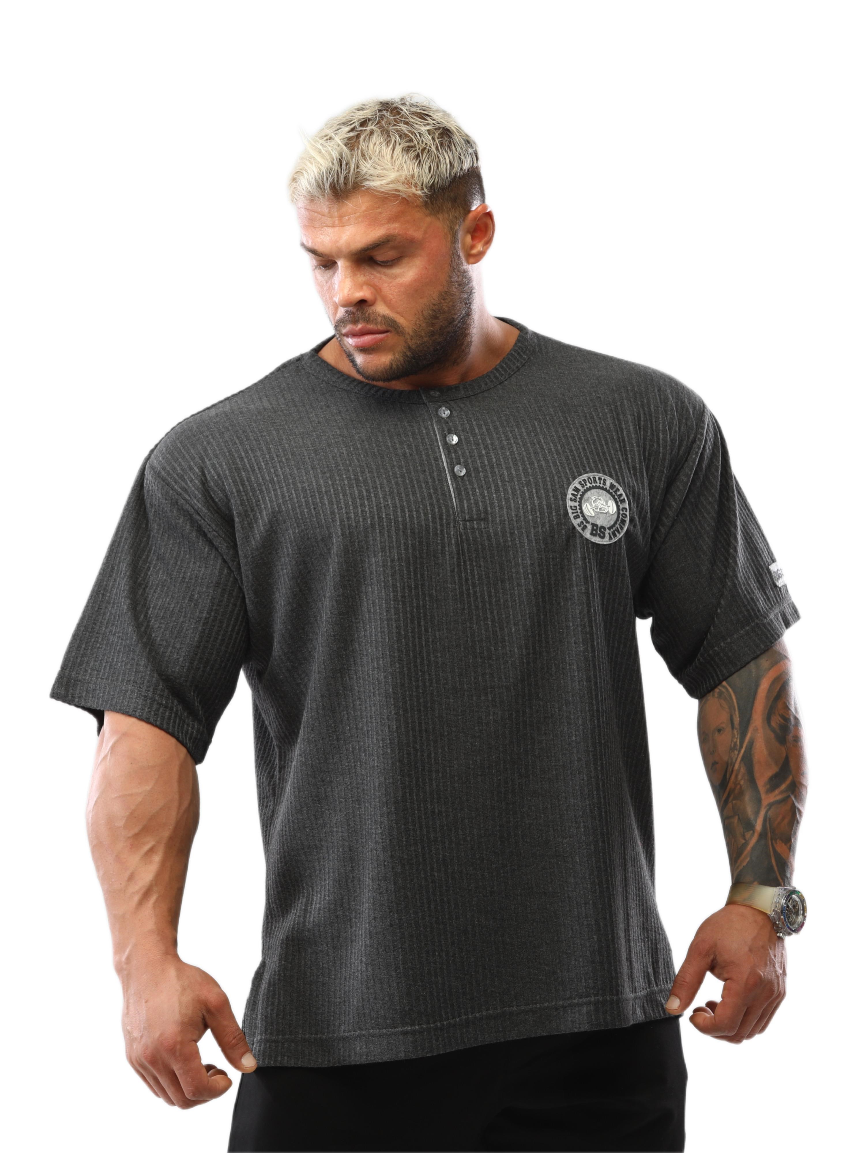 Pamuklu Antrasit Tişört Big Sam 2823