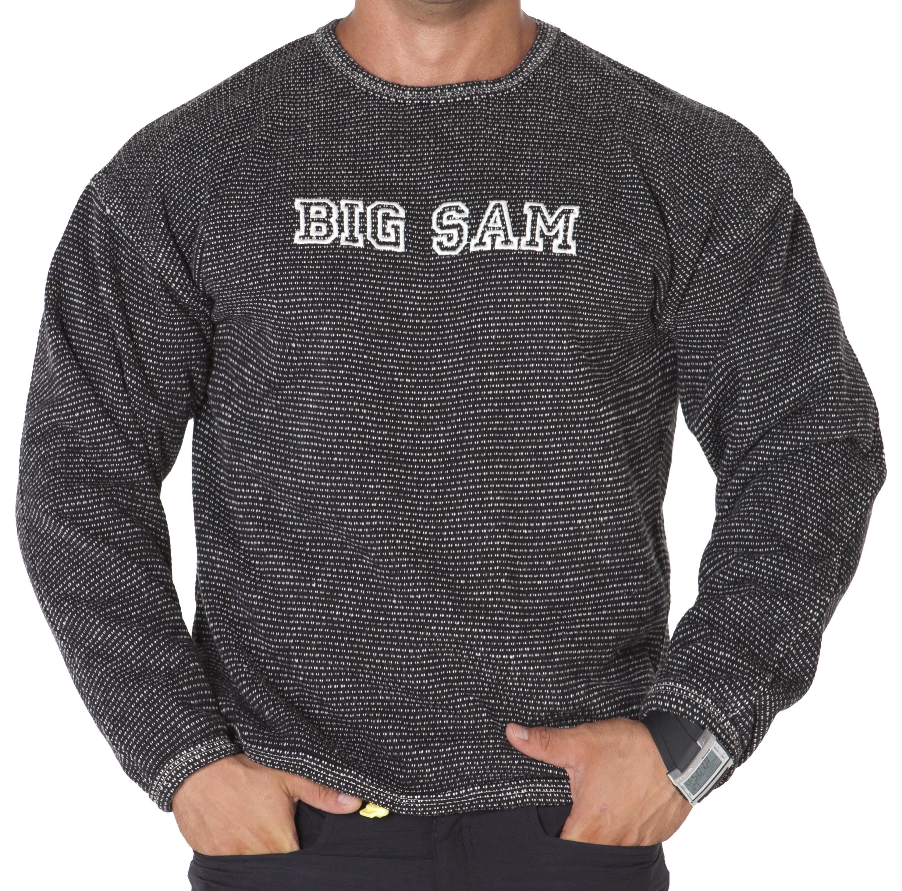 Siyah Kışlık Spor Sweatshirt Big Sam 4545