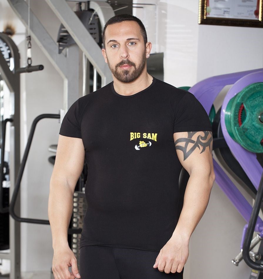 Siyah Slim Fit Tişört Big Sam 2752
