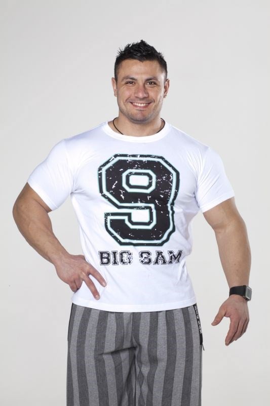 Slim Fit Beyaz Tişört Big Sam 2751
