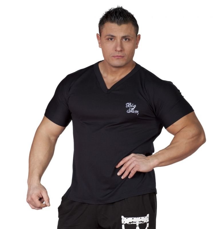 V Yaka Dar Kesim Tişört Big Sam 2617