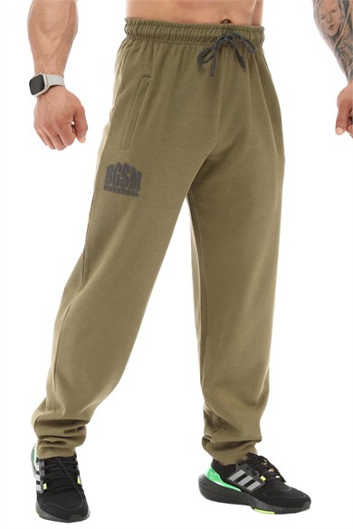 Erkek Loose Fit Baggy Eşofman Altı, Fermuarlı Cepli Spor Pantolon BGSM 1191
