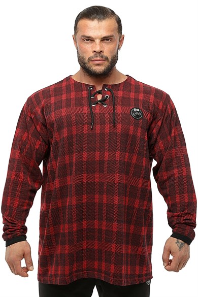 Erkek Oversize Sweatshirt, İnce Kumaştan Pamuklu Spor Uzun Kollu BGSM 4736