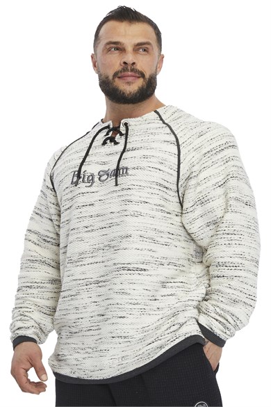 Örgü Dokulu Reglan Kol Kışlık Sweatshirt Big Sam 4627
