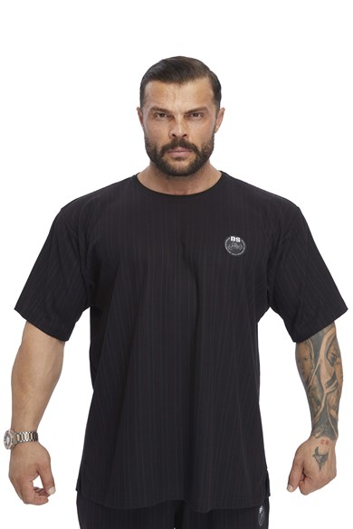 Oversize Bisiklet Yaka T-shirt BGSM 3367
