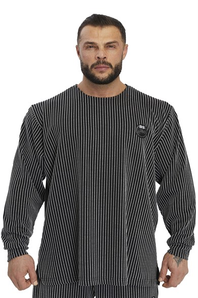 Oversize Çizgili Sweatshirt BGSM 4737